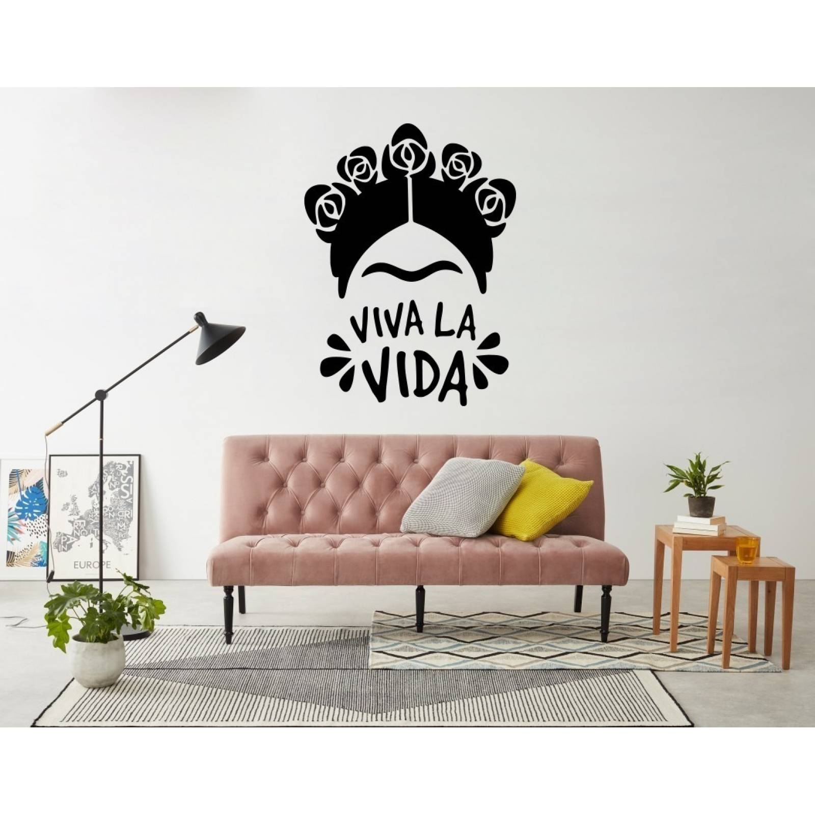 Vinilos Decorativos Vinil Pared Silueta Viva La Vida Frida..