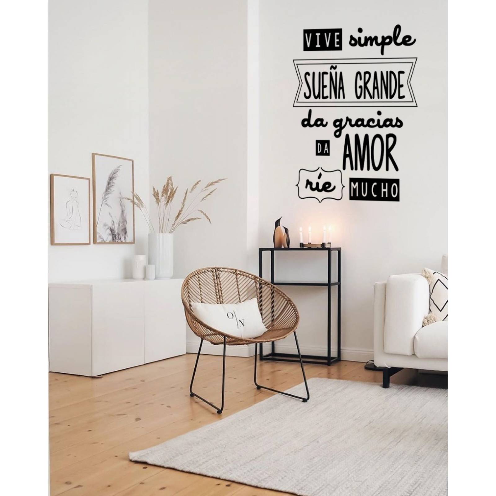 Viniles Decorativos Para Pared Modernos Vive Simple Sueña...