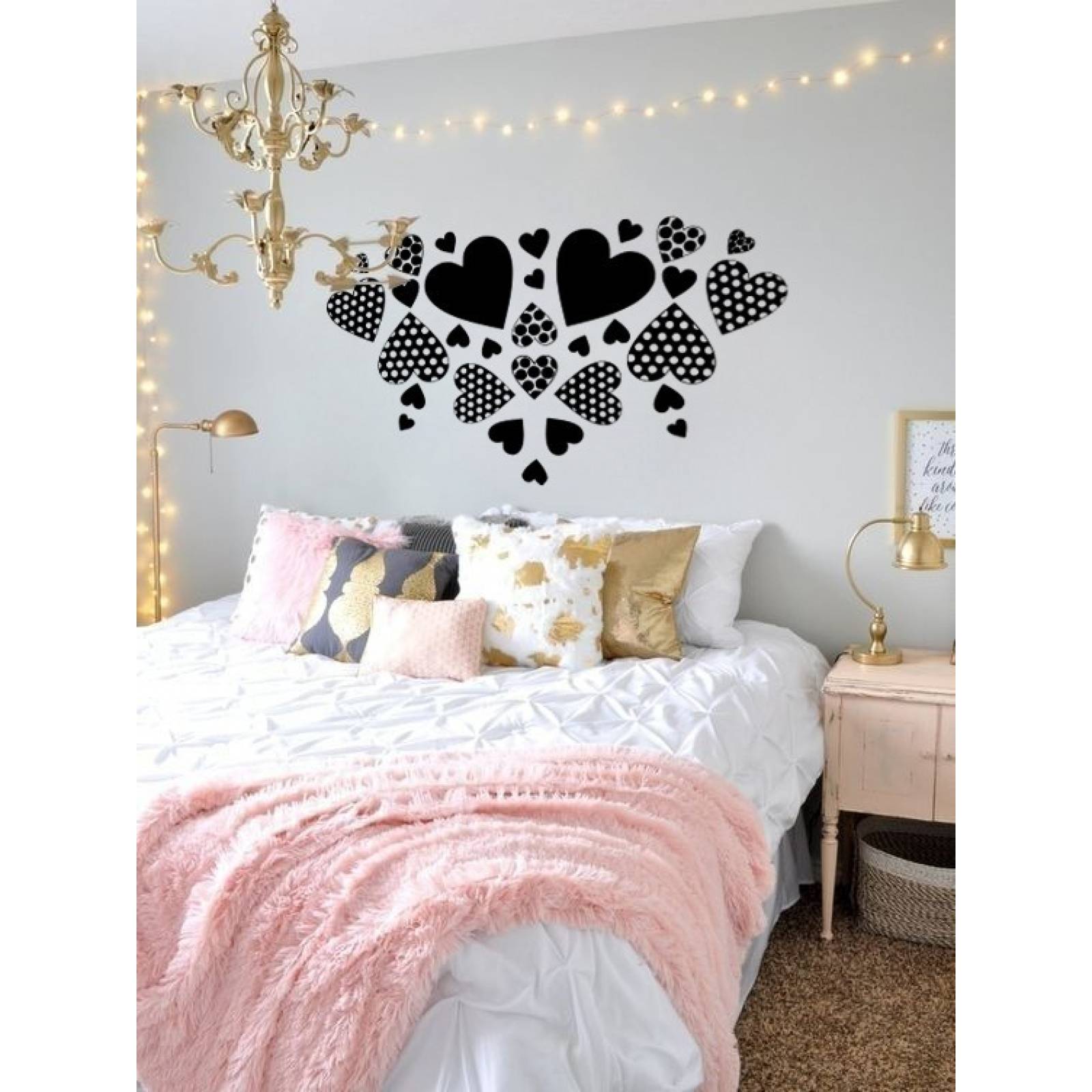Vinilos Decorativos Vinil Pared Silueta Cabecera Cama Ma...