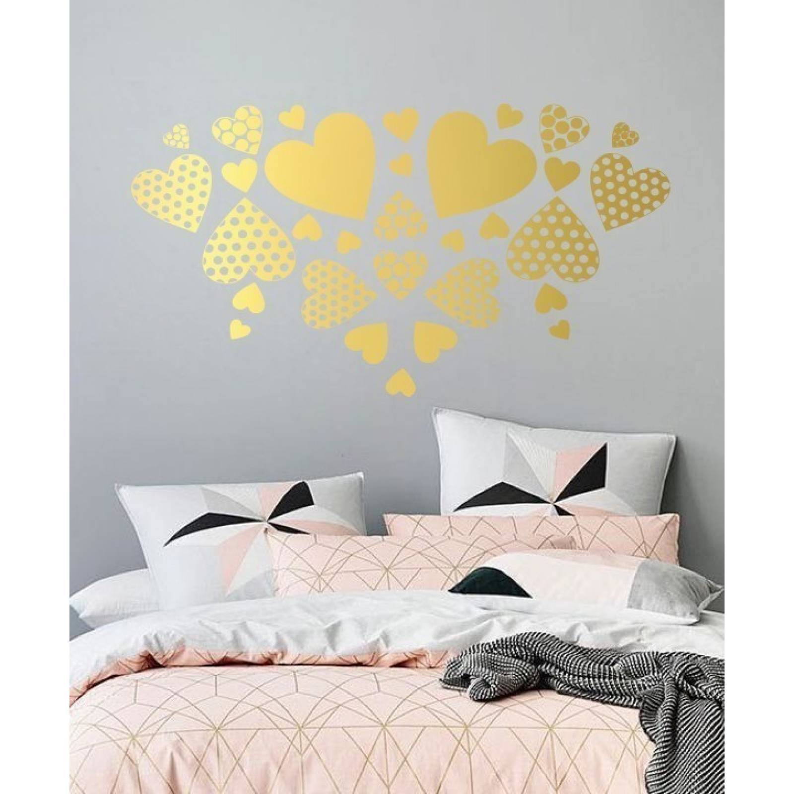 Vinilos Decorativos Vinil Pared Puntos Y Hojas Cabecera...