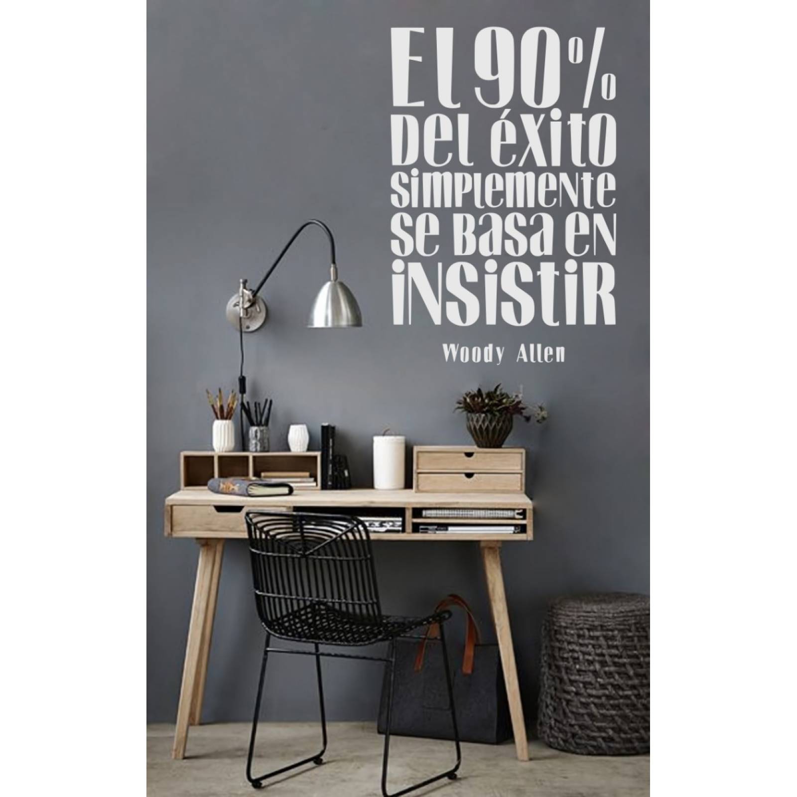 Vinil Decorativo Para Pared Frases Letras Woody Allen El 90%