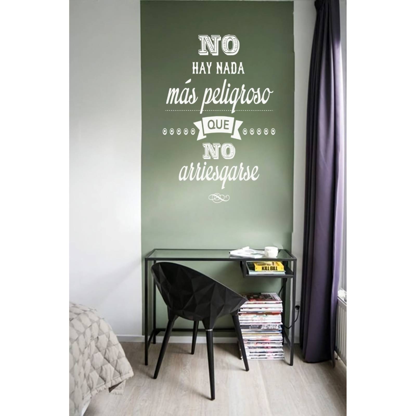 Vinil Decorativo Para Pared Frases Letras Nunca Aferrarse...