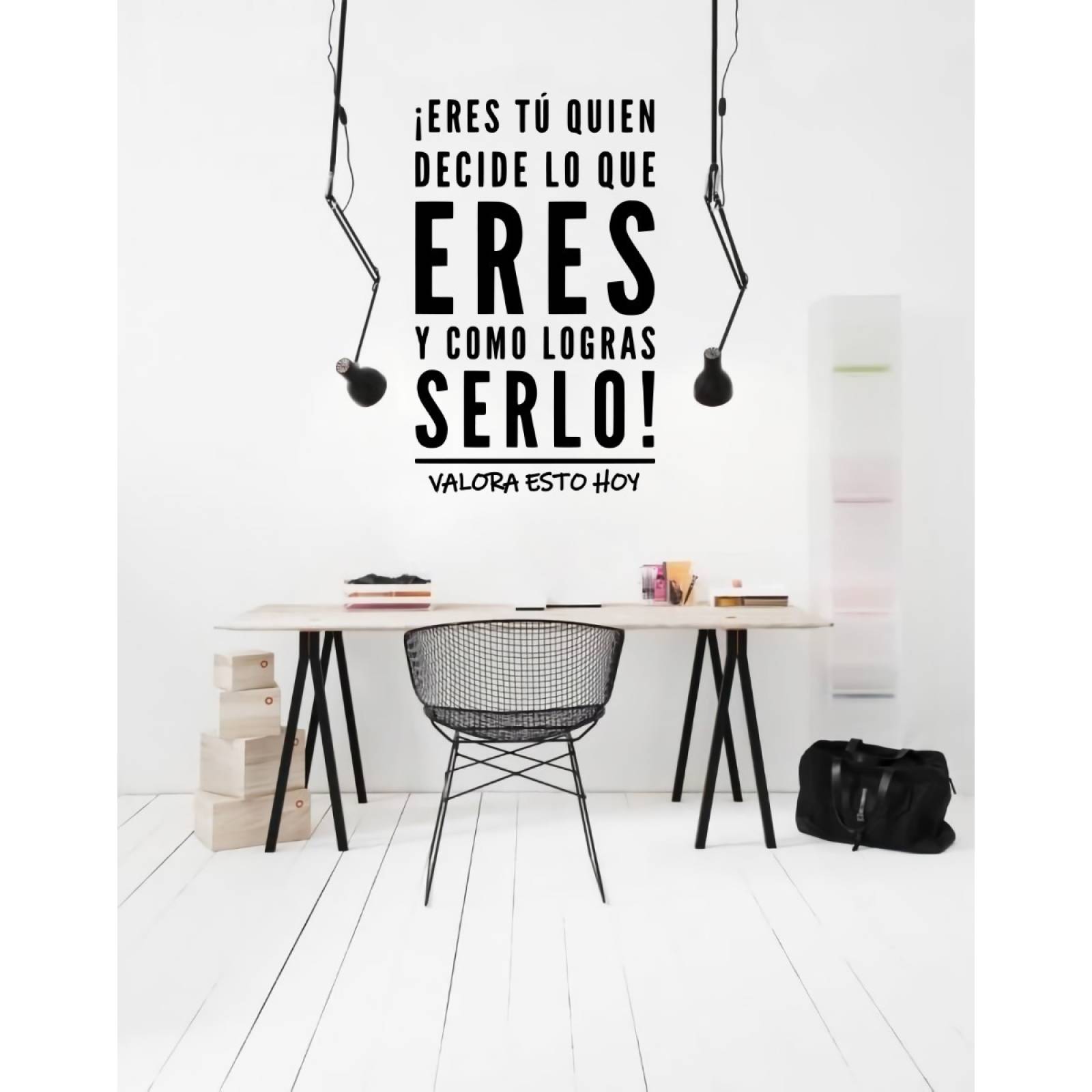 Vinil Decorativo Para Pared Frases Letras Hábito Motivación
