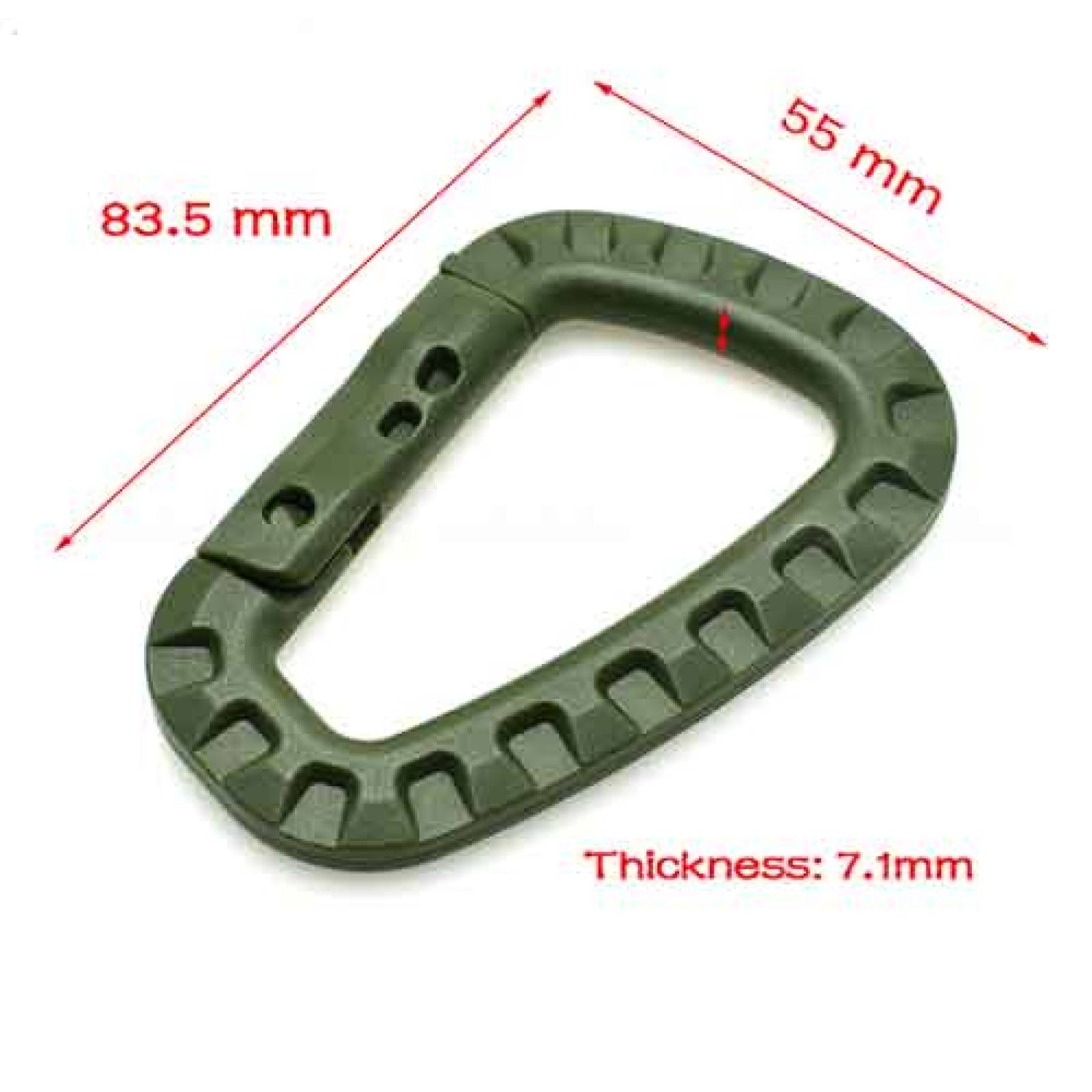 MOSQUETON PLASTICO TACTICO D