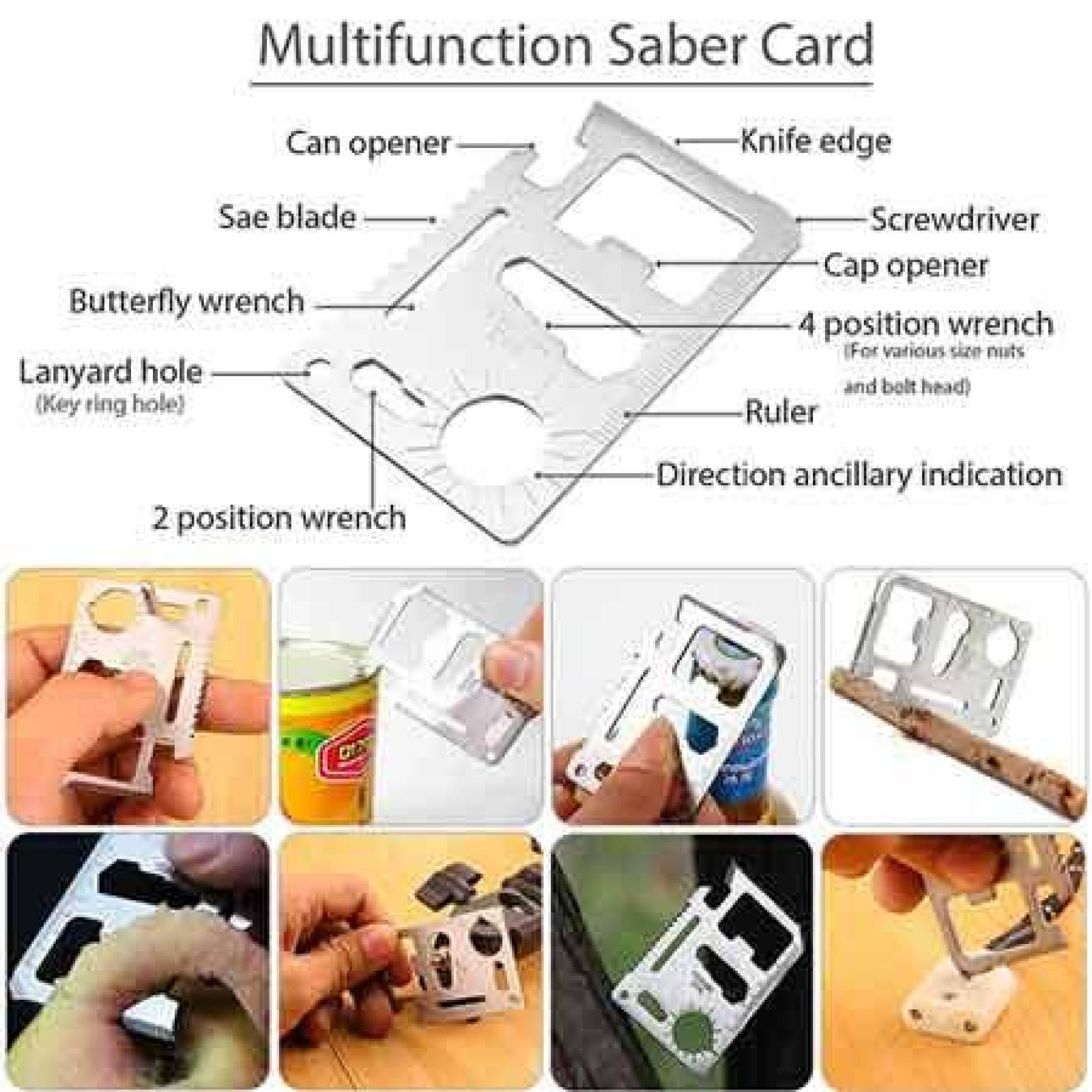 KIT DE SUPERVIVENCIA TACTICO CON 8 ARTICULOS MAS ESTUCHE