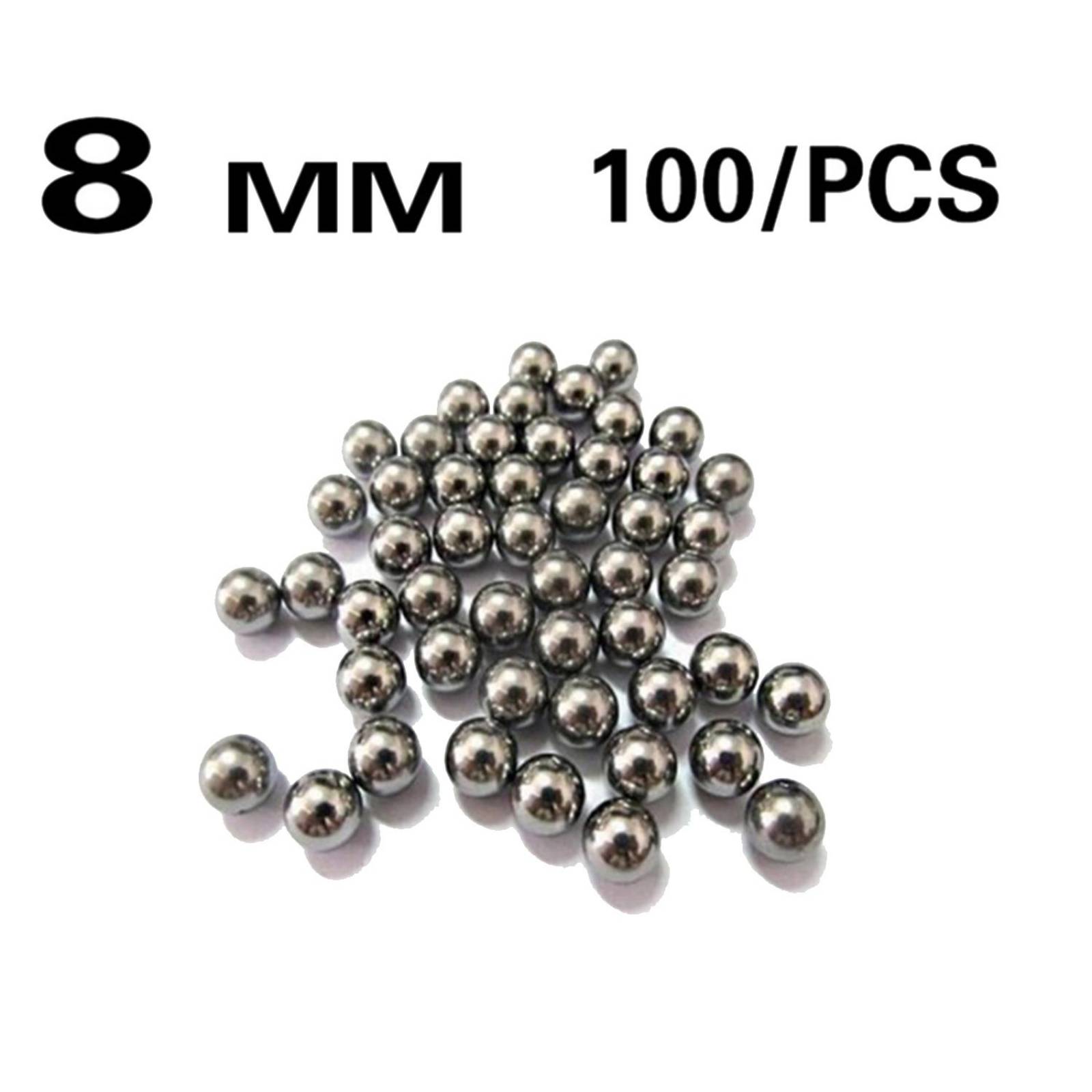 BALINES DE ACERO 8MM PARA RESORTERA  100 PZ
