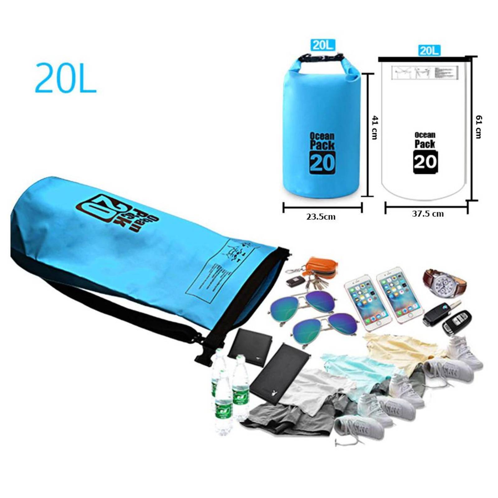BOLSA SECA IMPERMEABLE DE 20 LITROS