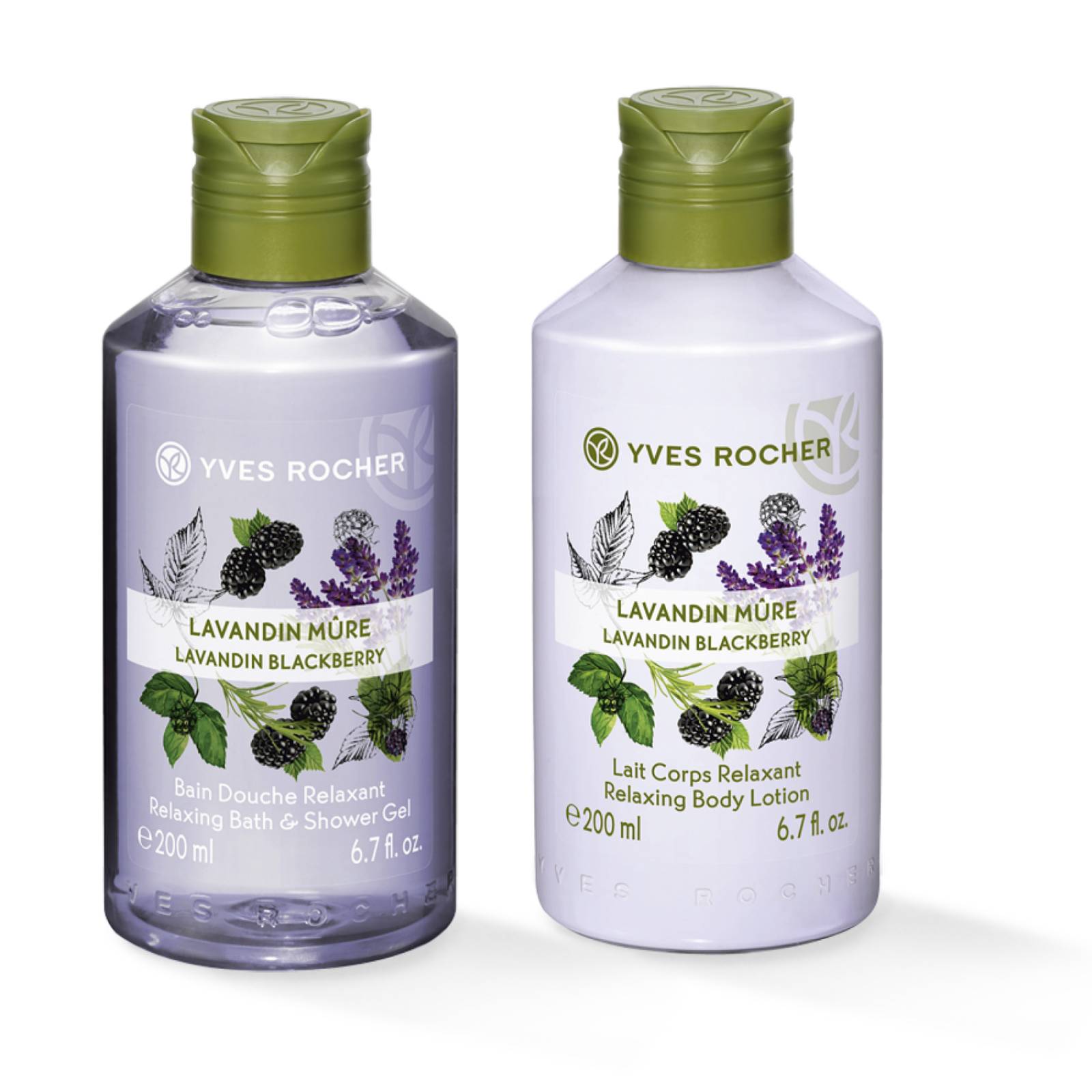 Kit Gel y Crema Corporal Vegana Yves Rocher Aroma Zarzamora