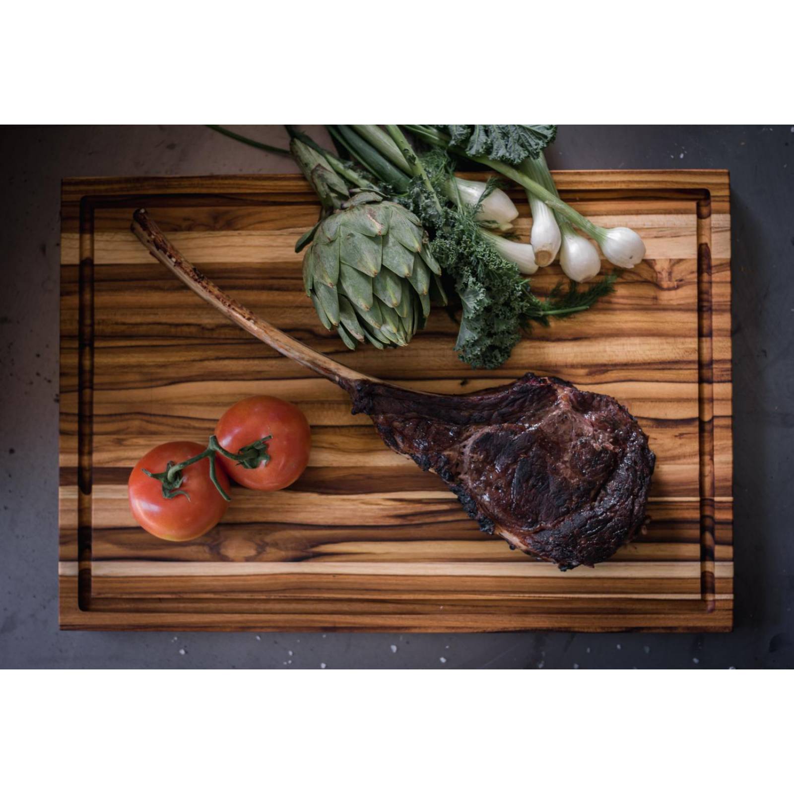 Tabla Chef Pro XL 3Bros, Para Cortar y Servir Madera de Teca 