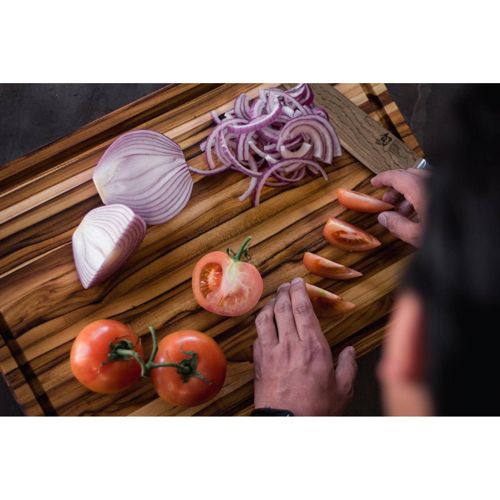 Tabla Chef Pro XL 3Bros, Para Cortar y Servir Madera de Teca 