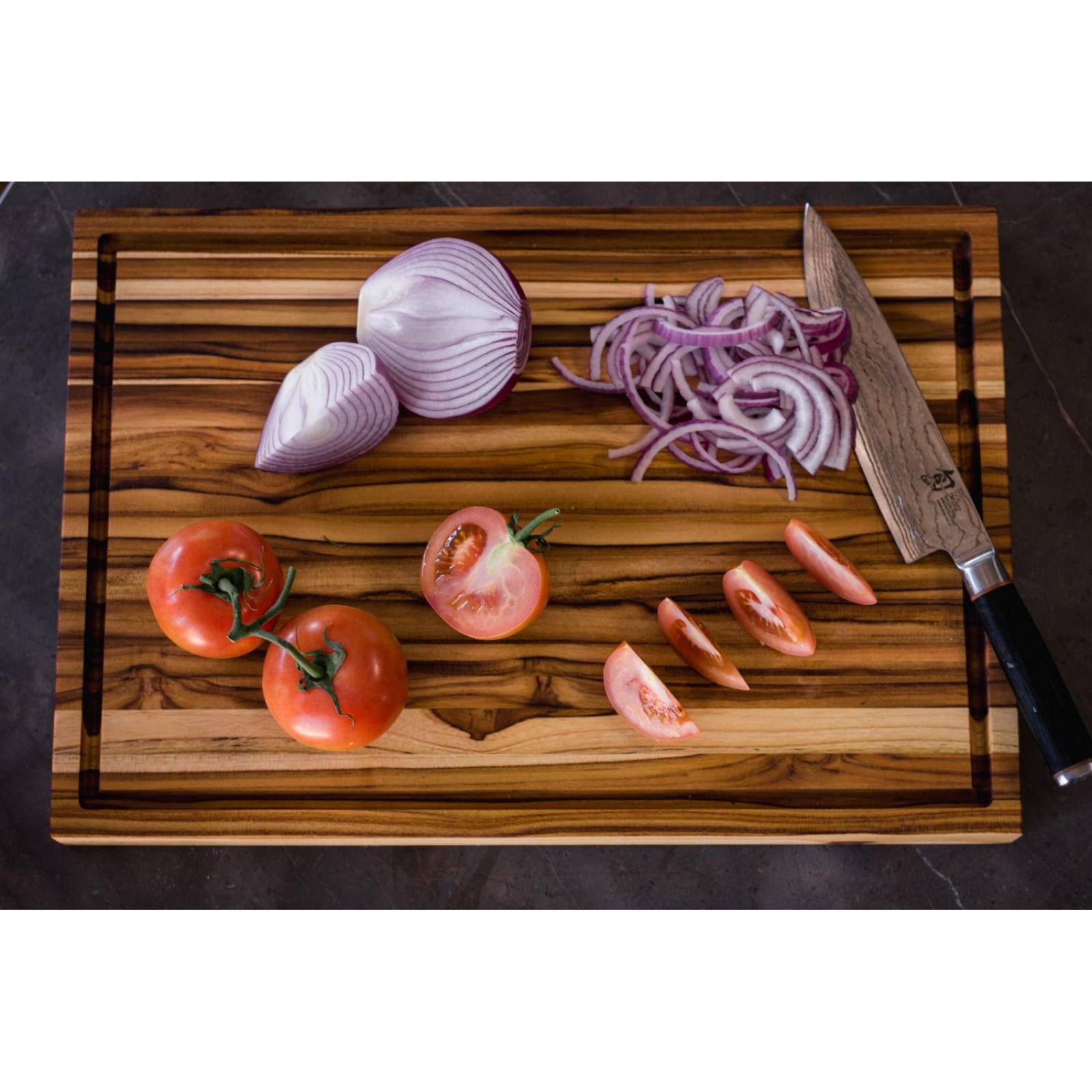 Tabla Chef Pro XL 3Bros, Para Cortar y Servir Madera de Teca 