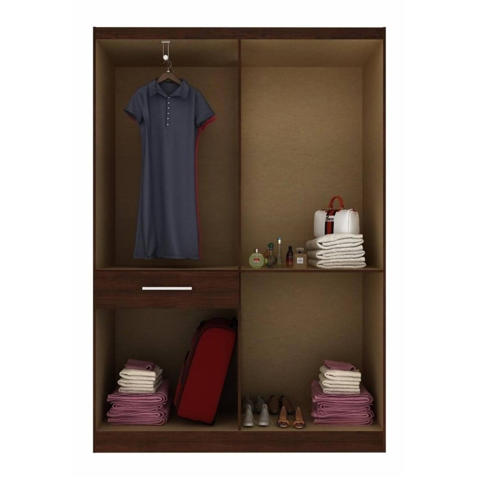 Ropero Clóset The Shop, 4 Puertas, 1 Cajón y Zapatera 