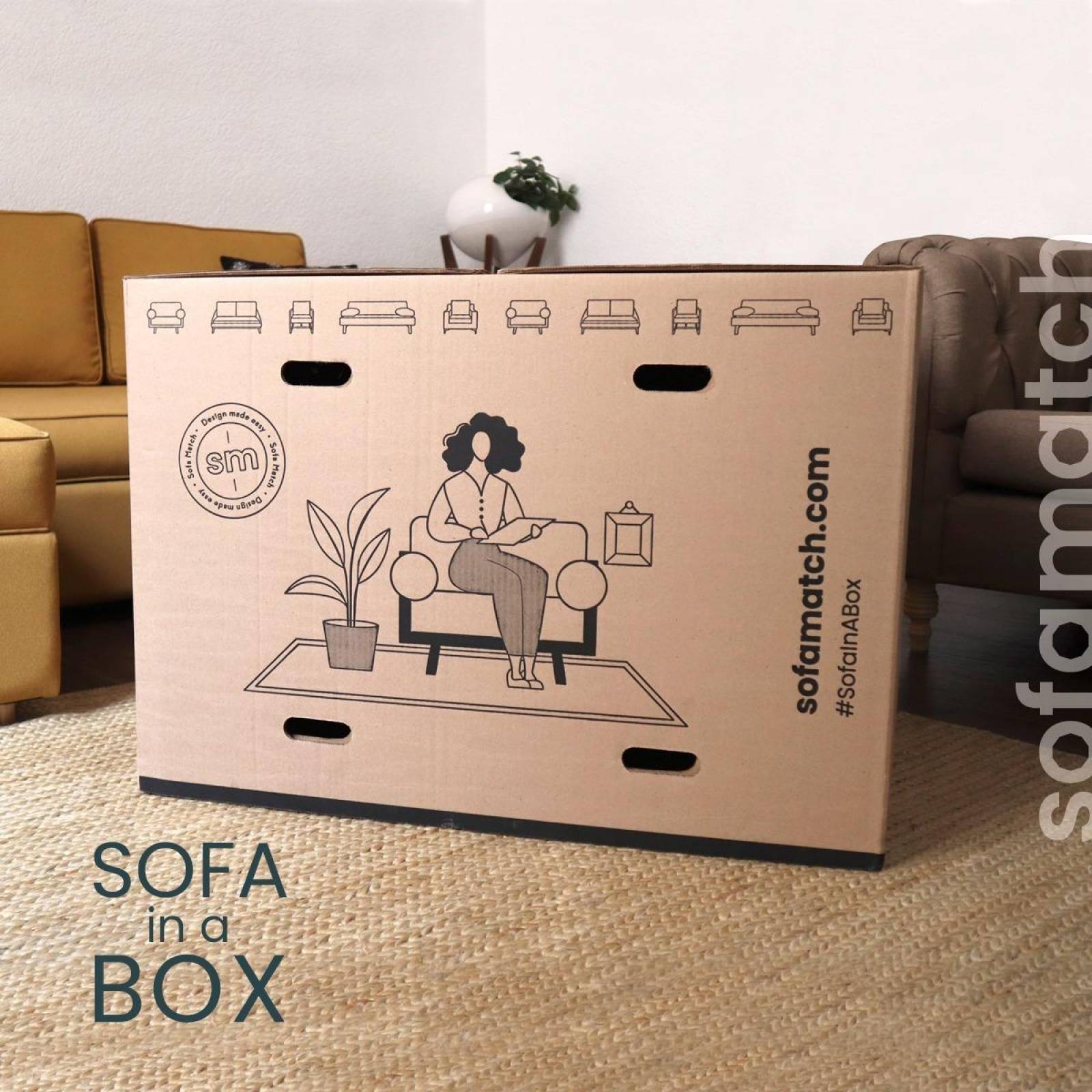 Sillón Derby SofaMatch, Tela Quantum, Patas Natural Blue