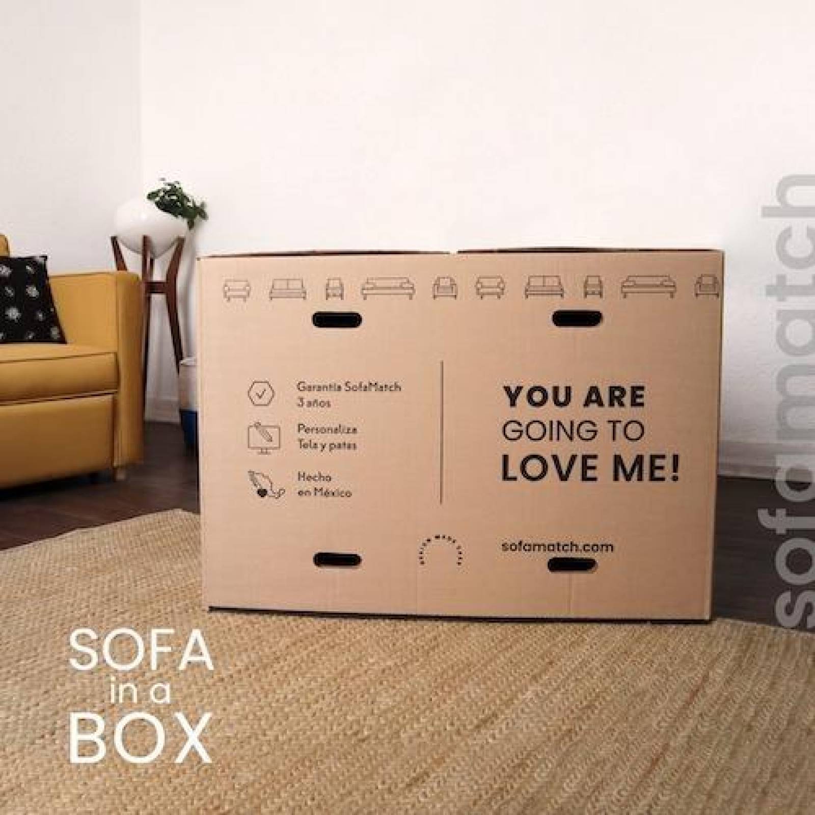 Sillón Derby SofaMatch, Tela Quantum, Patas Natural Blue