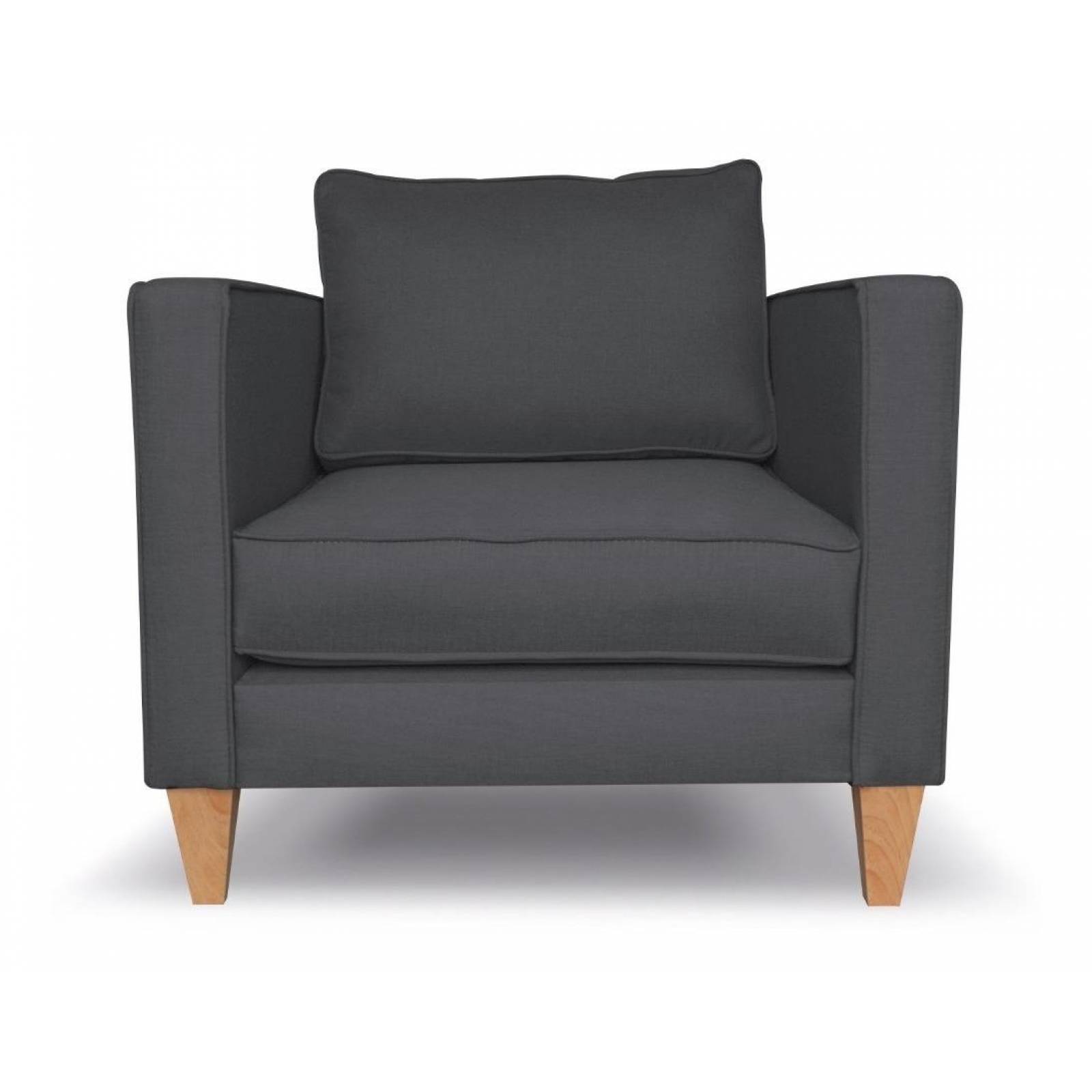 Sillón Rosen SofaMatch, Tela Quantum, Patas Natural Graphite