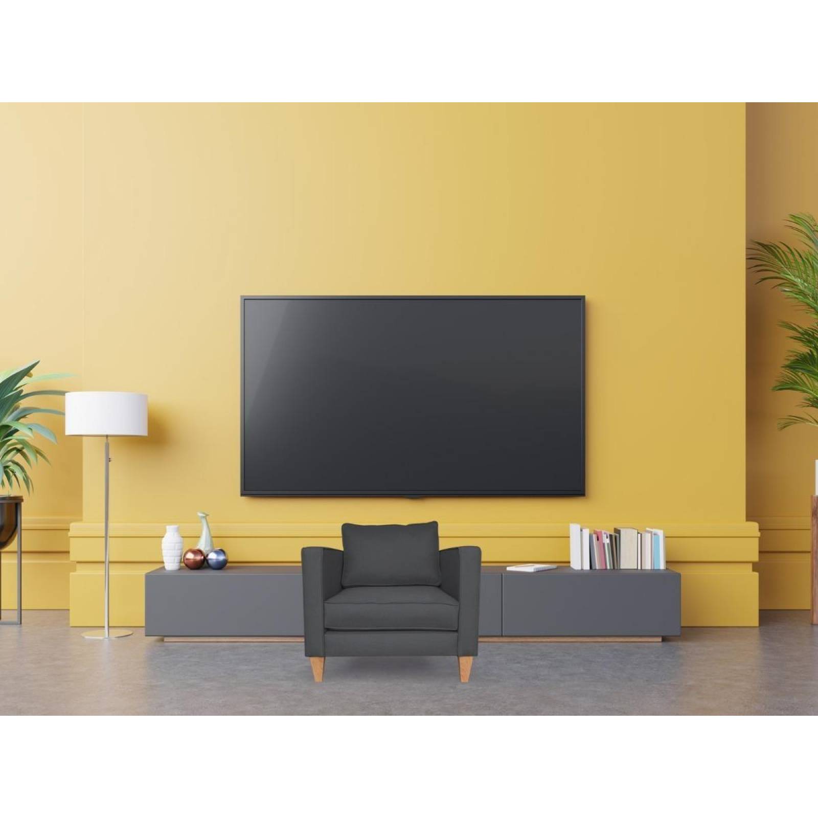 Sillón Rosen SofaMatch, Tela Quantum, Patas Natural Graphite