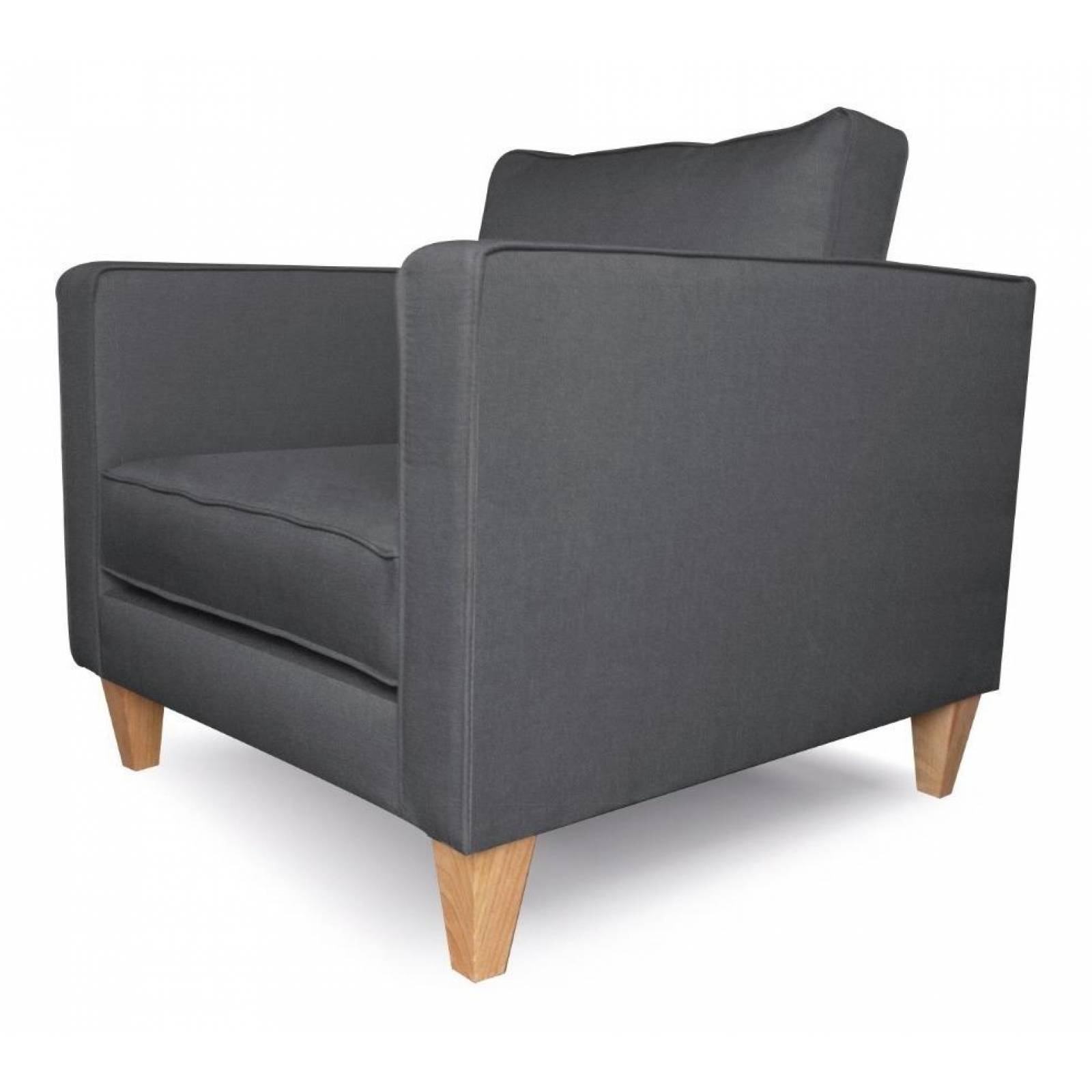 Sillón Rosen SofaMatch, Tela Quantum, Patas Natural Graphite