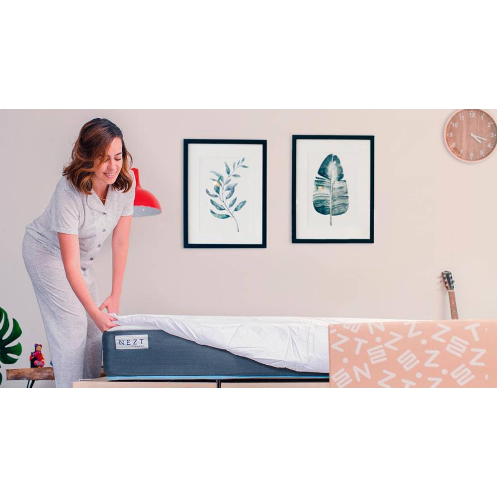 Colchón Nezt Element Queen Size, Semi Firme Hipoalergénico 