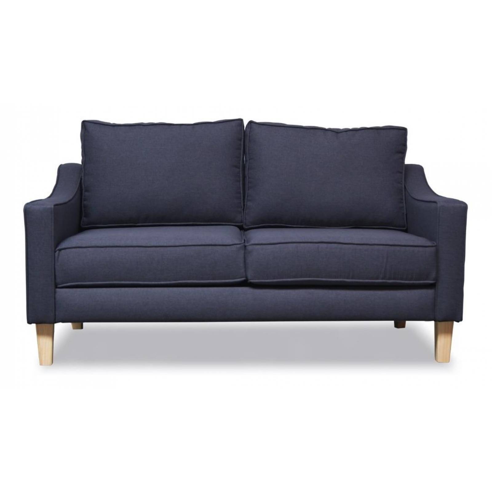 Love Seat Menken SofaMatch, Tela Quantum, Patas Natural Blue
