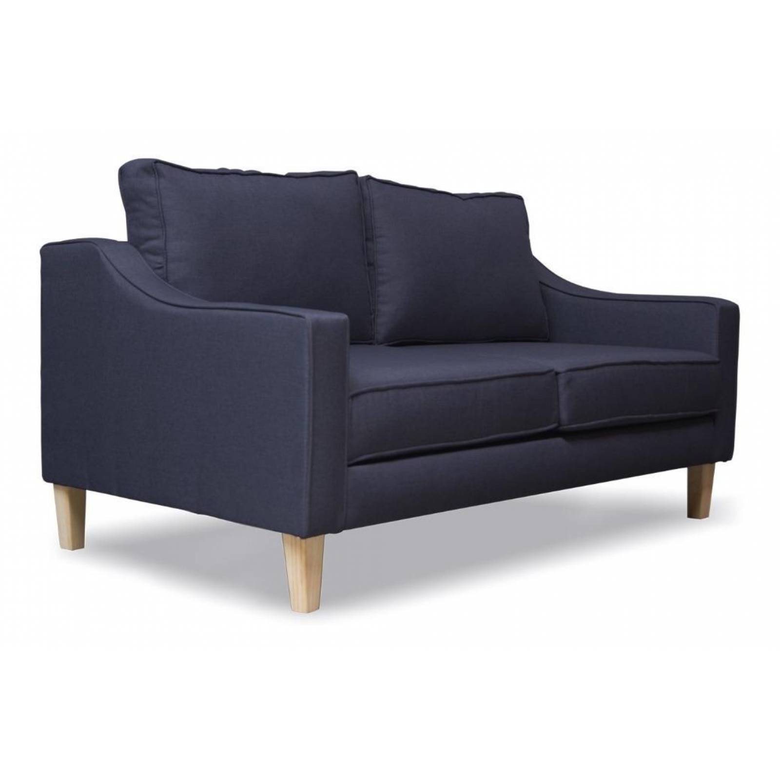 Love Seat Menken SofaMatch, Tela Quantum, Patas Natural Blue
