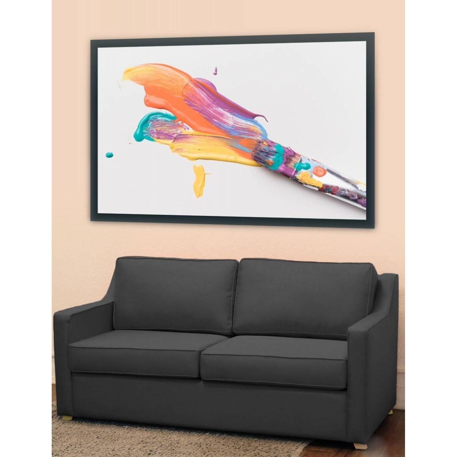 Sofá Cama Matrimonial Menken SofaMatch, Tela Quantum Graphite Tela Microfibra