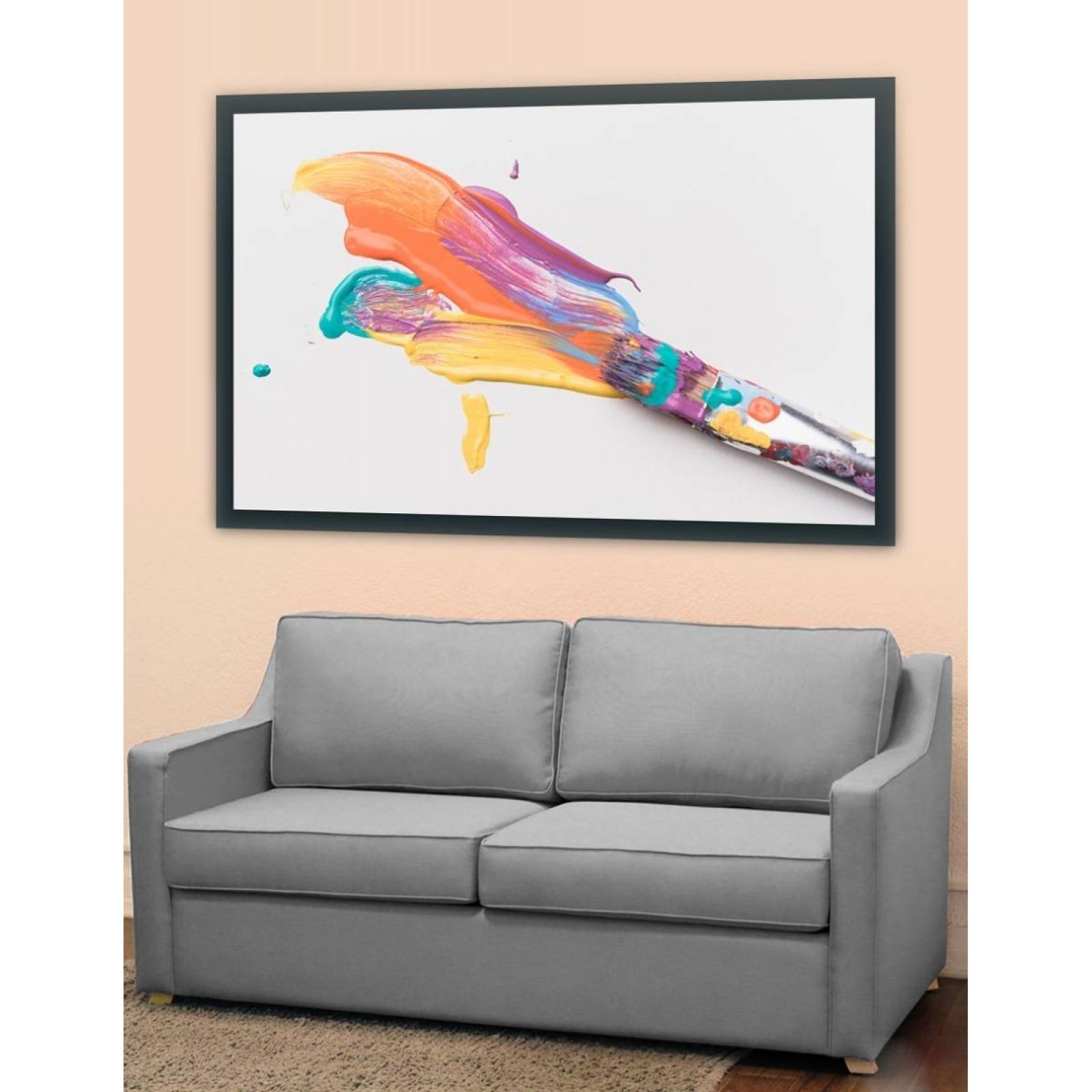 Sofá Cama Matrimonial Menken SofaMatch, Tela Quantum Ash Tela Microfibra