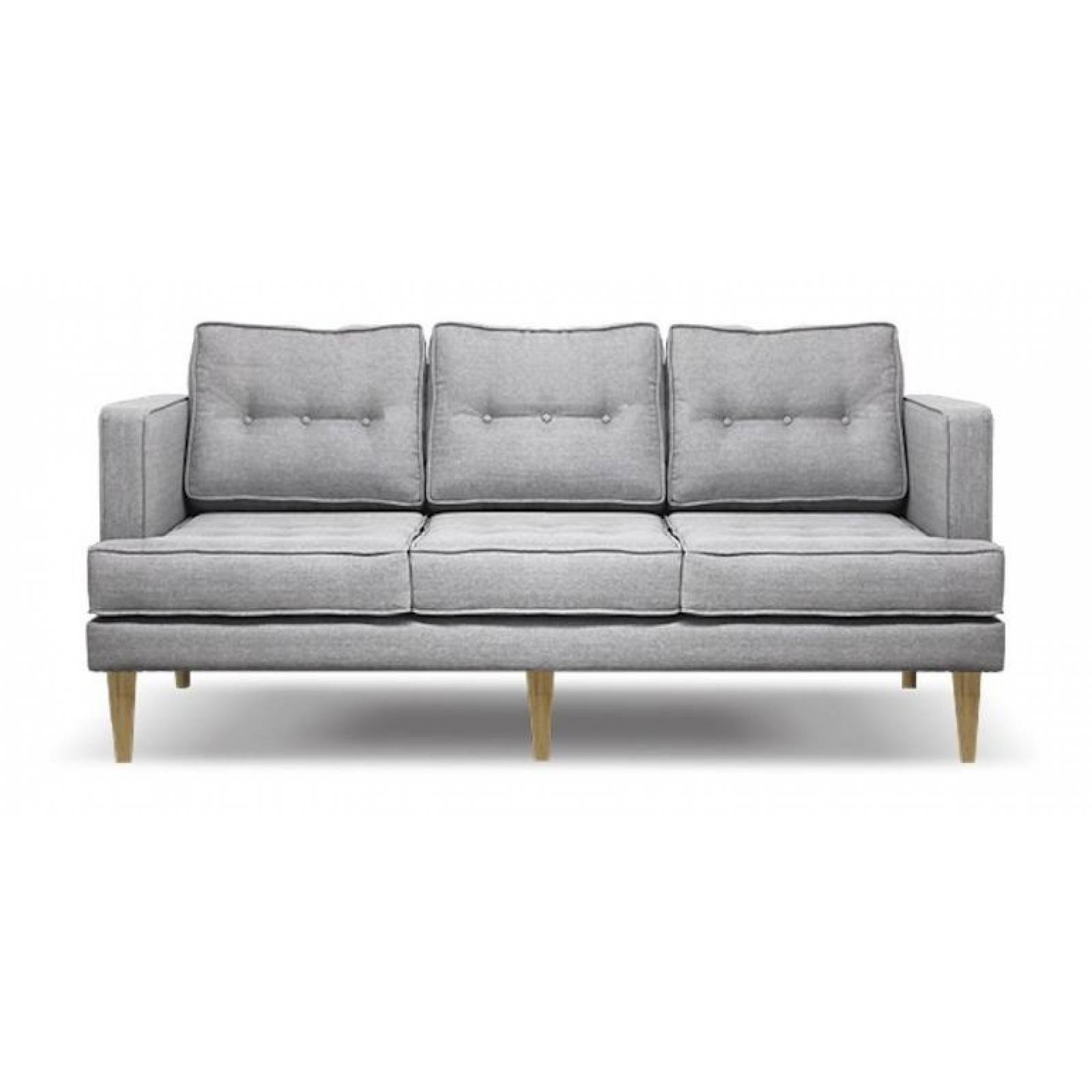 Sala Sofá Edmonton De Sofamatch Gris Tela Microfibra