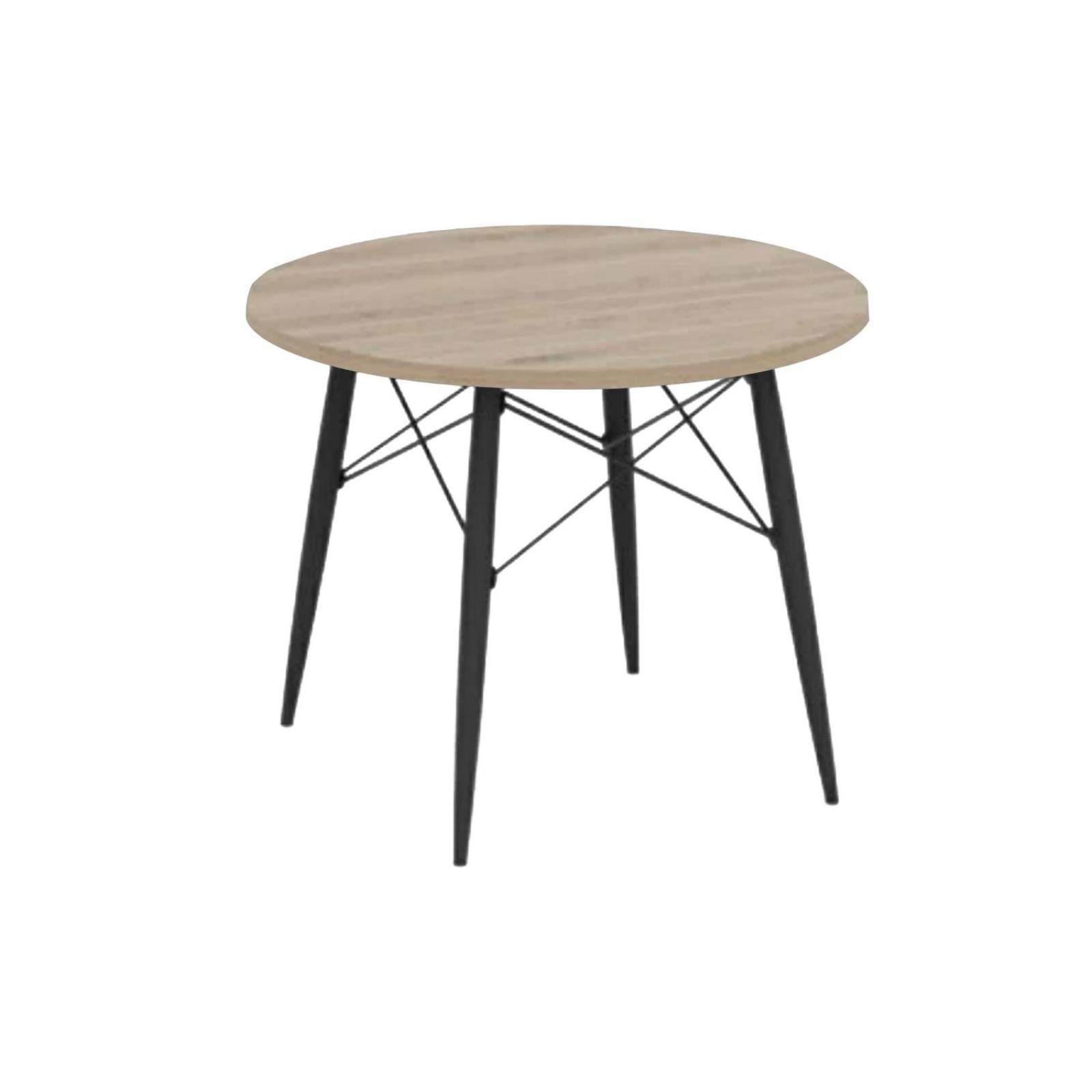 Mesa de Centro Circular The Shop, Mesa Auxiliar Tipo Eames Blanco Unitalla
