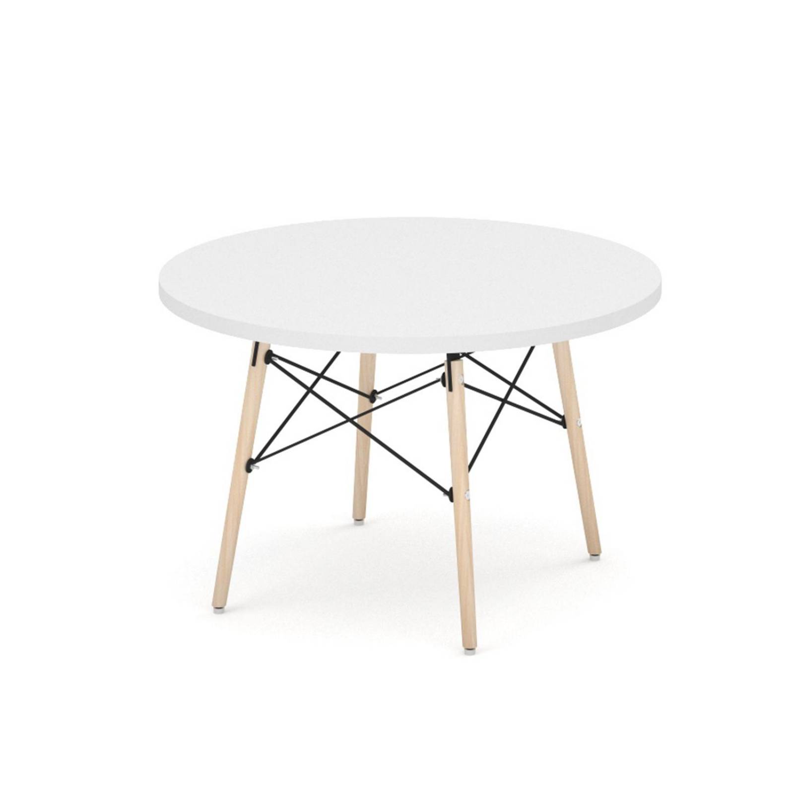 Mesa de Centro Circular The Shop, Mesa Auxiliar Tipo Eames Blanco