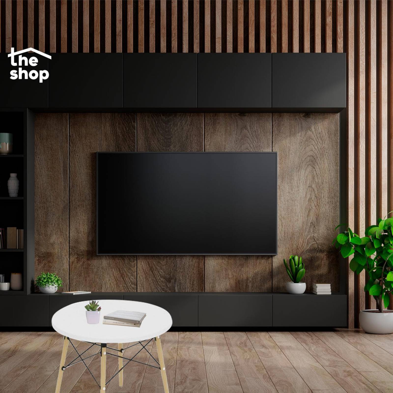 Mesa de Centro Circular The Shop, Mesa Auxiliar Tipo Eames Blanco