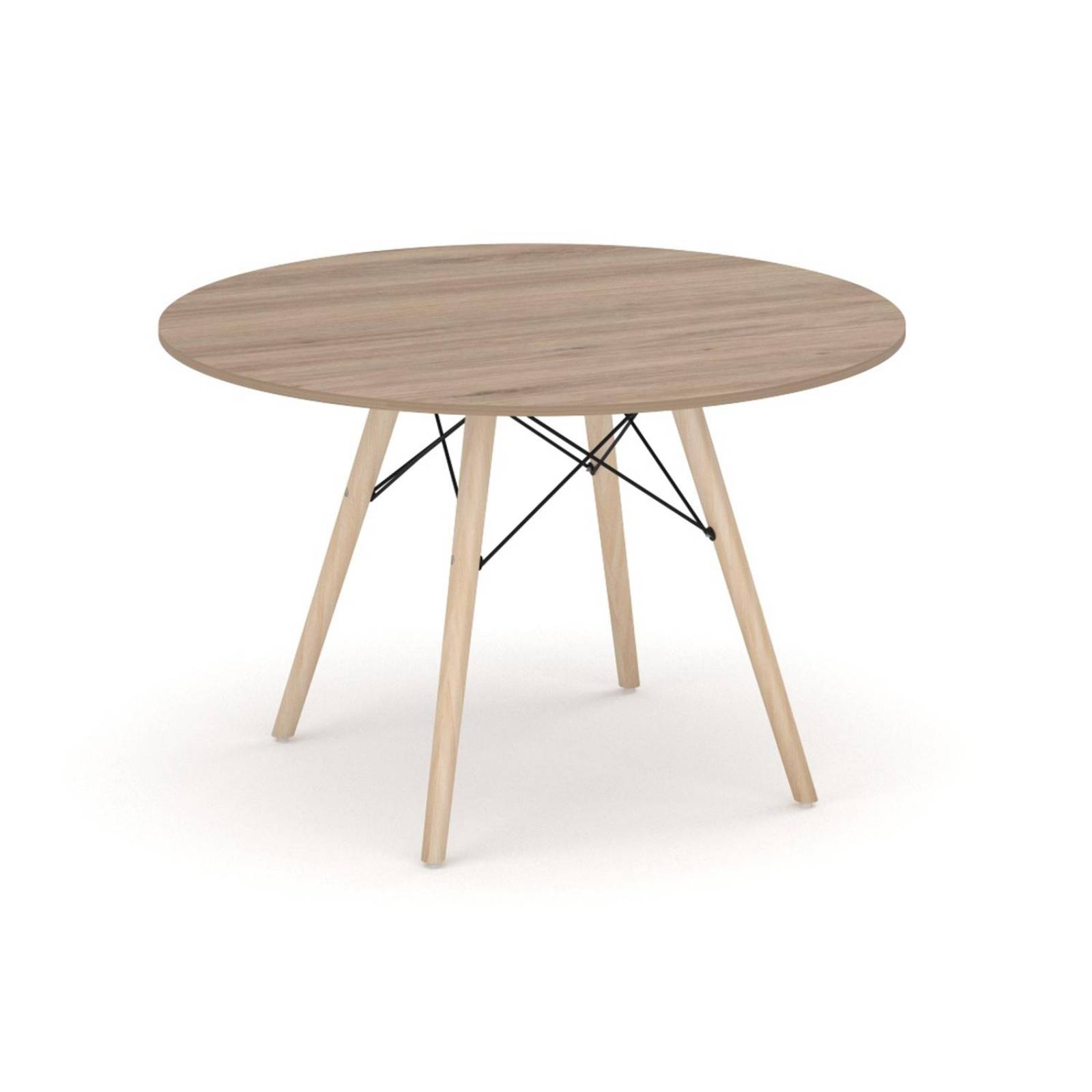 Mesa de Comedor Circular The Shop, Base Madera Tipo Eames Café 2