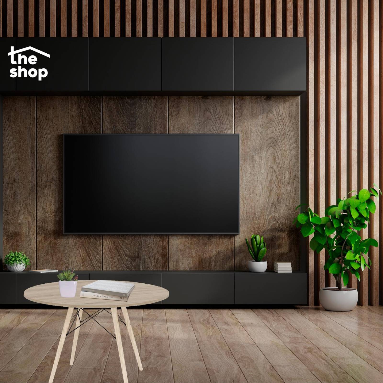 Mesa de Comedor Circular The Shop, Base Madera Tipo Eames Café 2