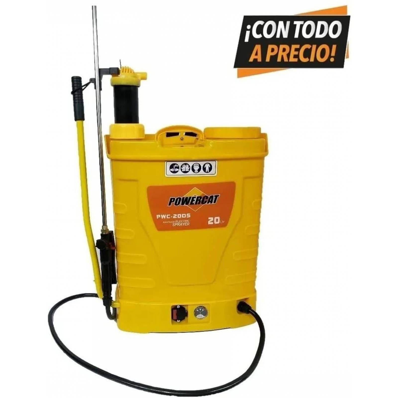 Aspersora Batería Eléctrica Y Manual 20l Pwc20 Powercat F023