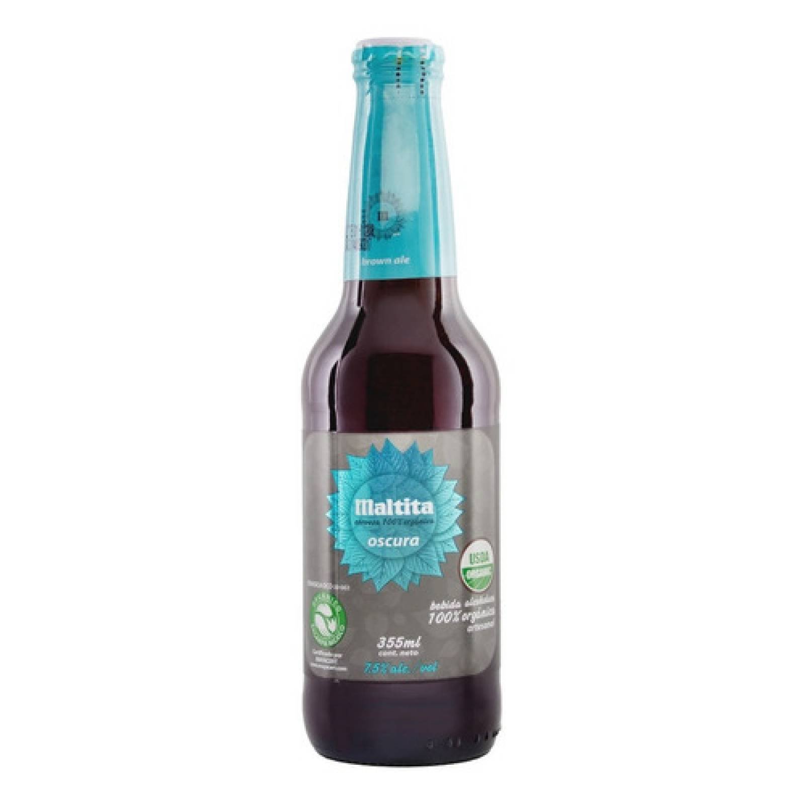 Cerveza Maltita Brown Ale Orgánica 355ml Oscura Alc. Vol. 7.5% 12 Pack