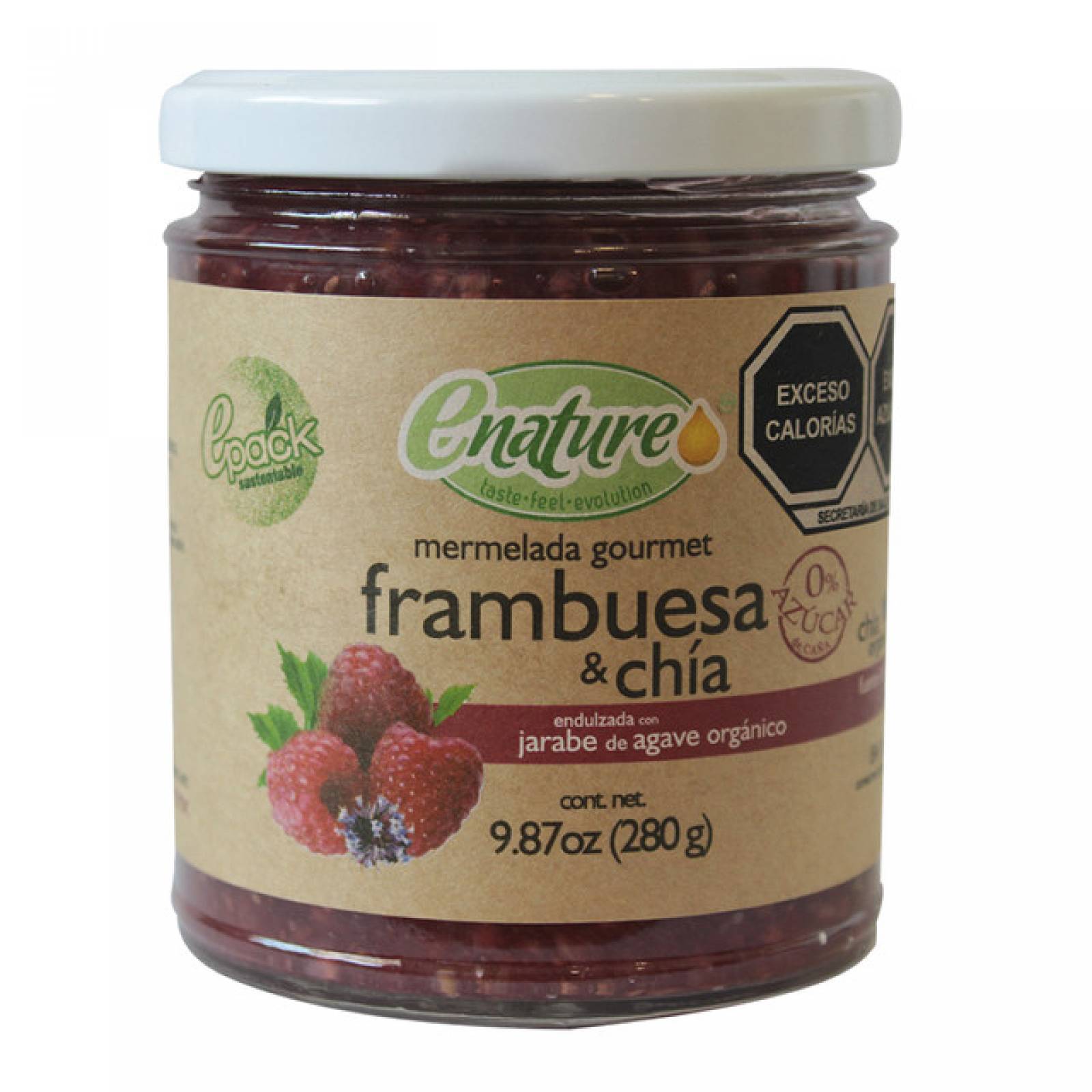Mermelada Frambuesa c/Chía enature 280 Gramos