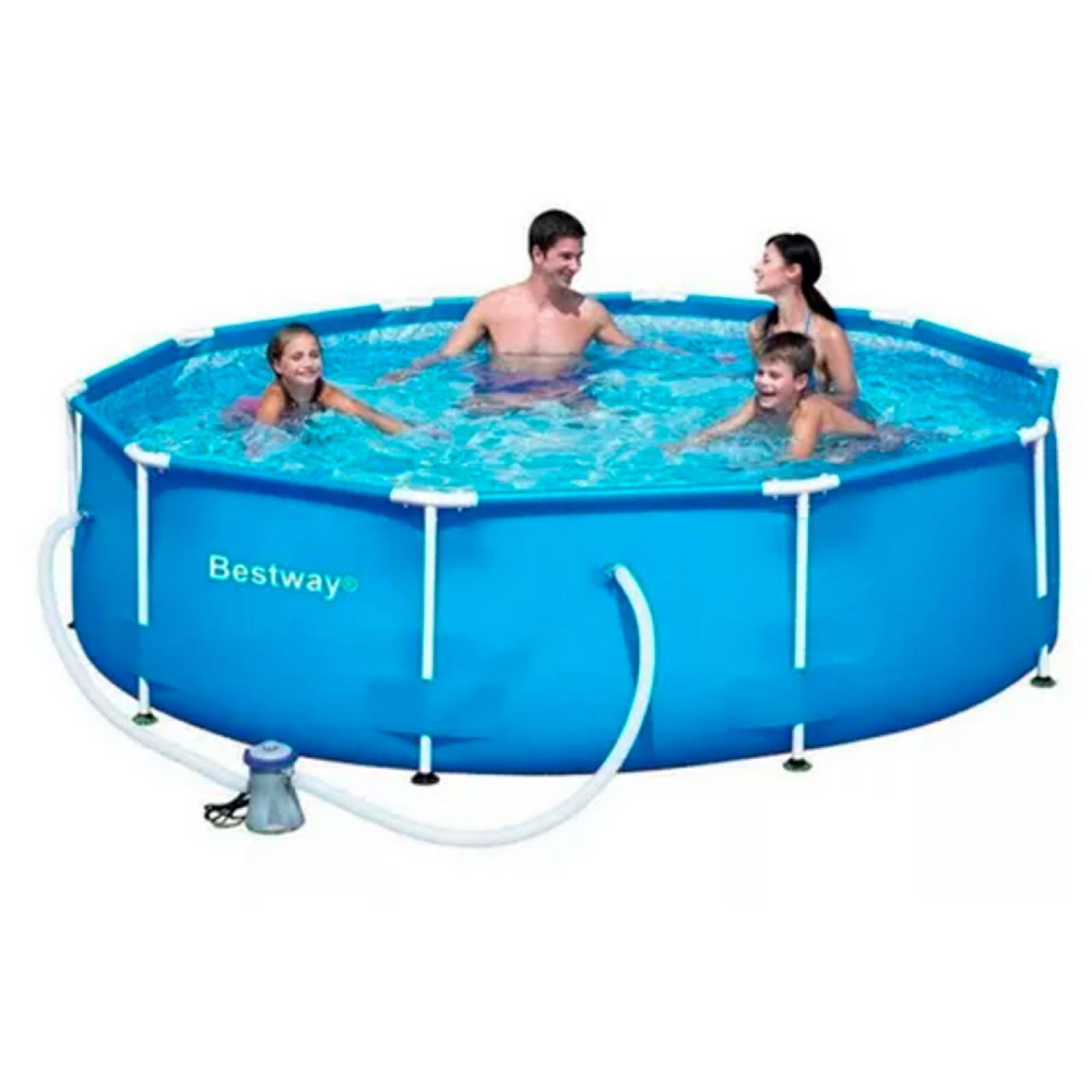 Alberca Estructural Bestway Redonda Con Bomba Filtro Azul