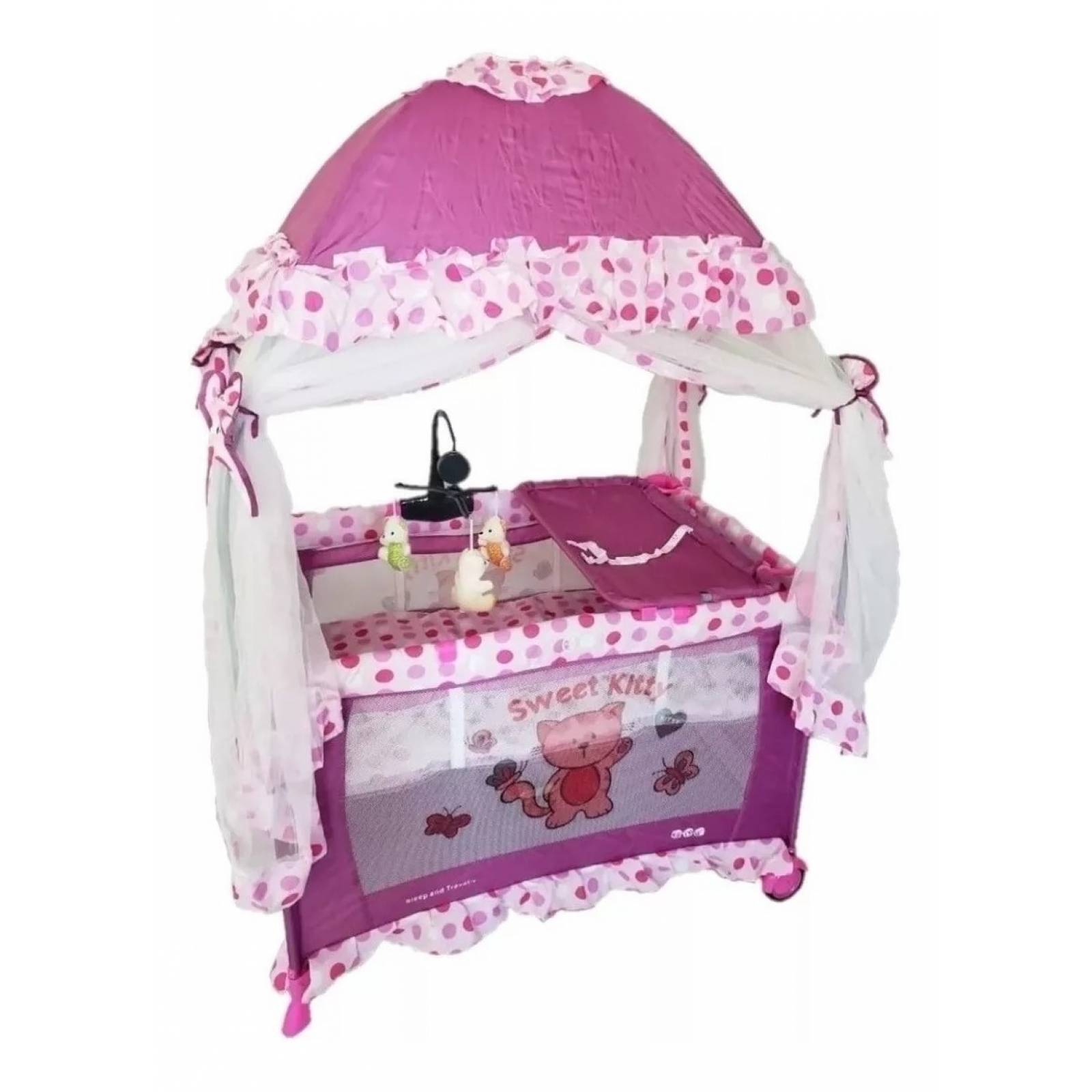 Cuna Corral Argentina Toldo Mosquitero Movil Musical Velo Aeiou