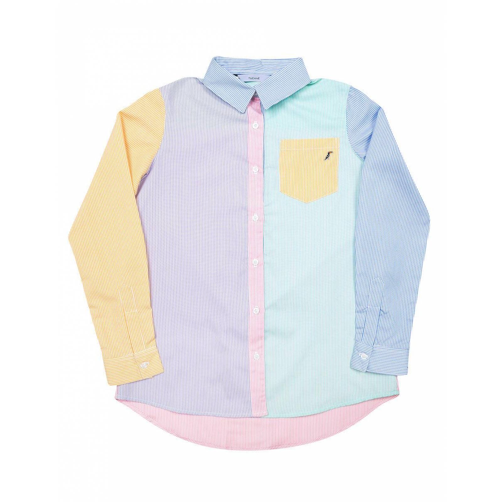 Camisa de manga larga para Dama | Tucane Modelo COLOR.STRIPED.SHIRT 