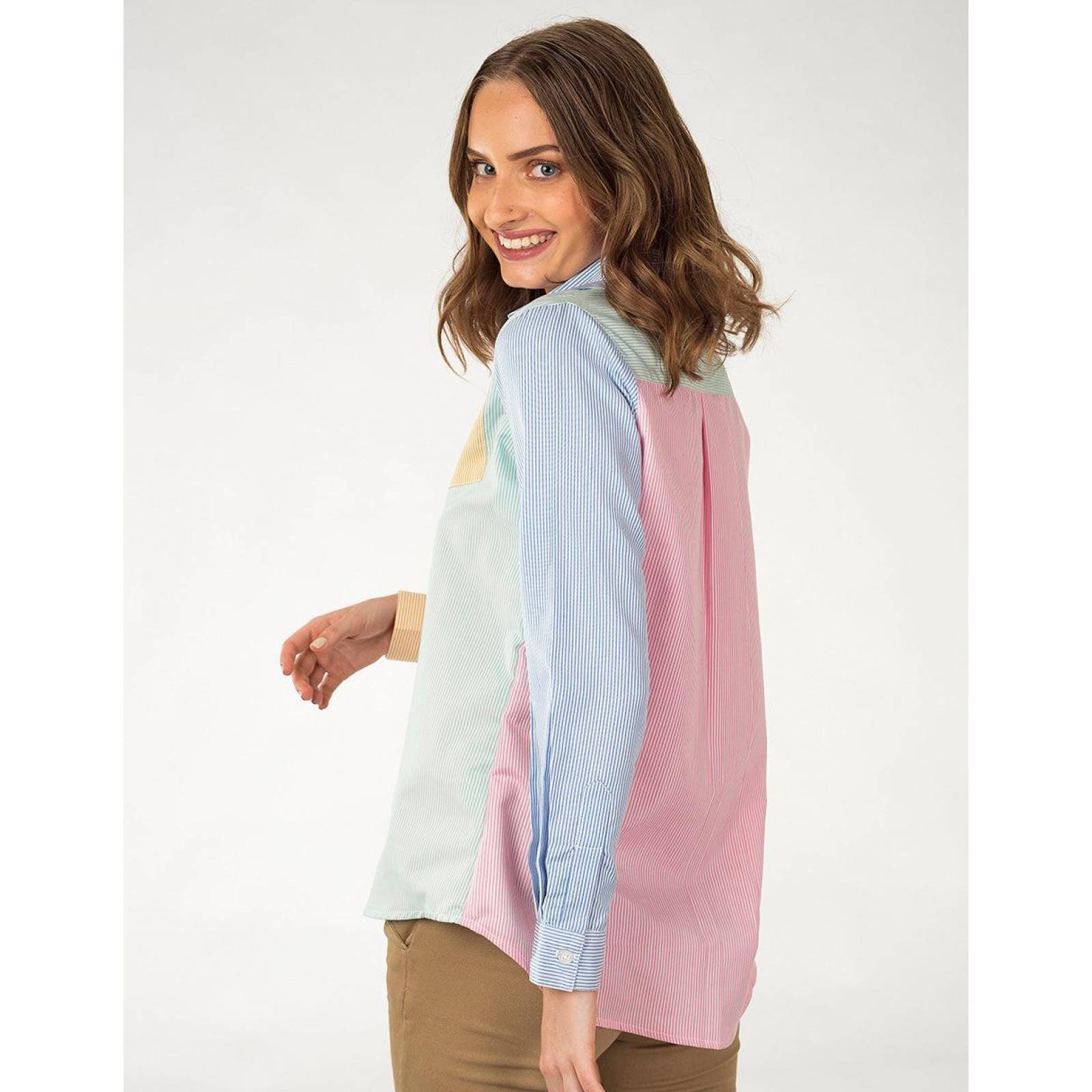 Camisa de manga larga para Dama | Tucane Modelo COLOR.STRIPED.SHIRT 