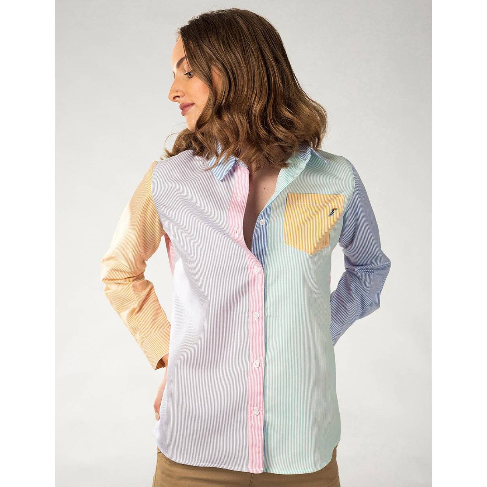 Camisa de manga larga para Dama | Tucane Modelo COLOR.STRIPED.SHIRT 