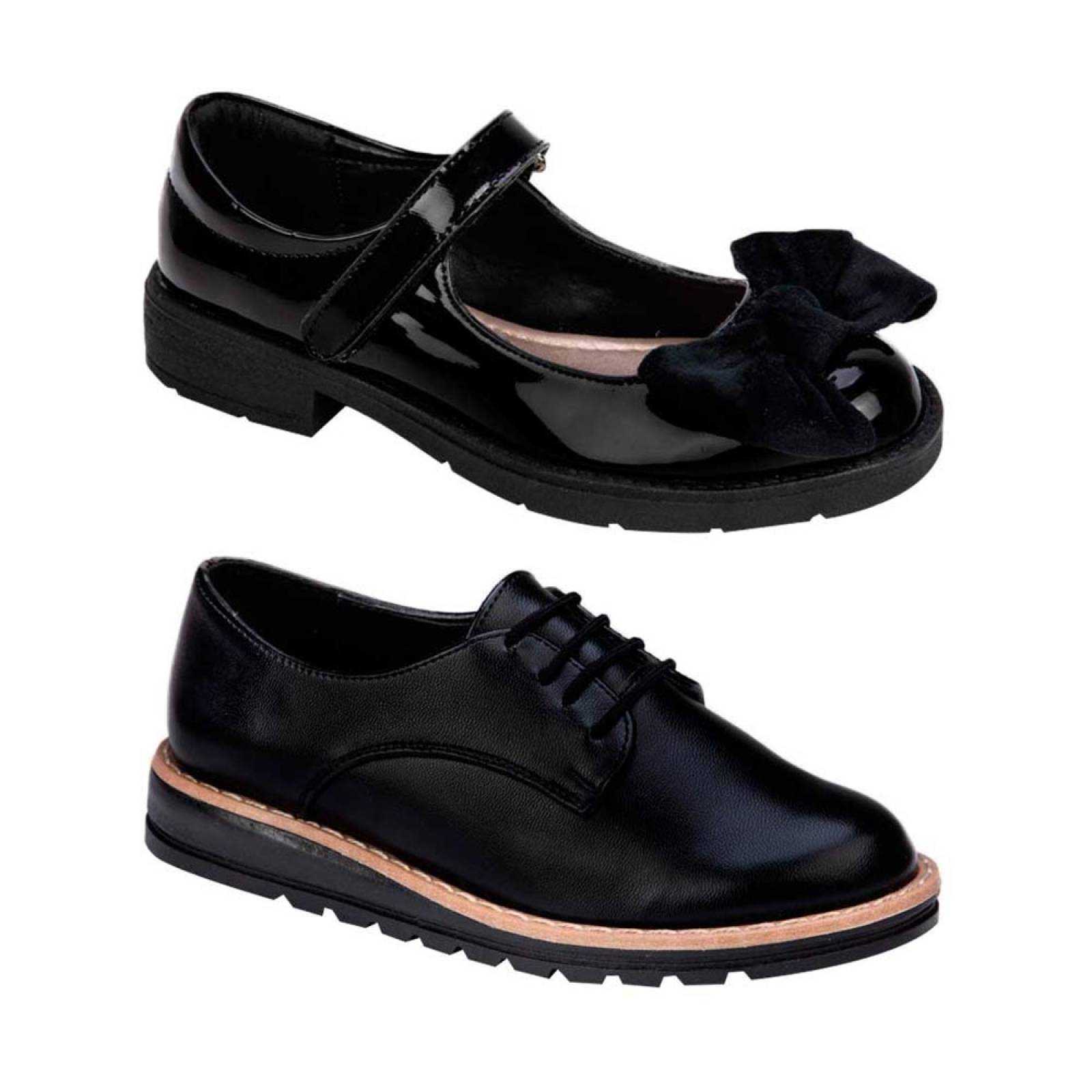 KIT 2 PARES DE ZAPATOS ESCOLAR NIÑA VIVIS SHOES KIDS 1003