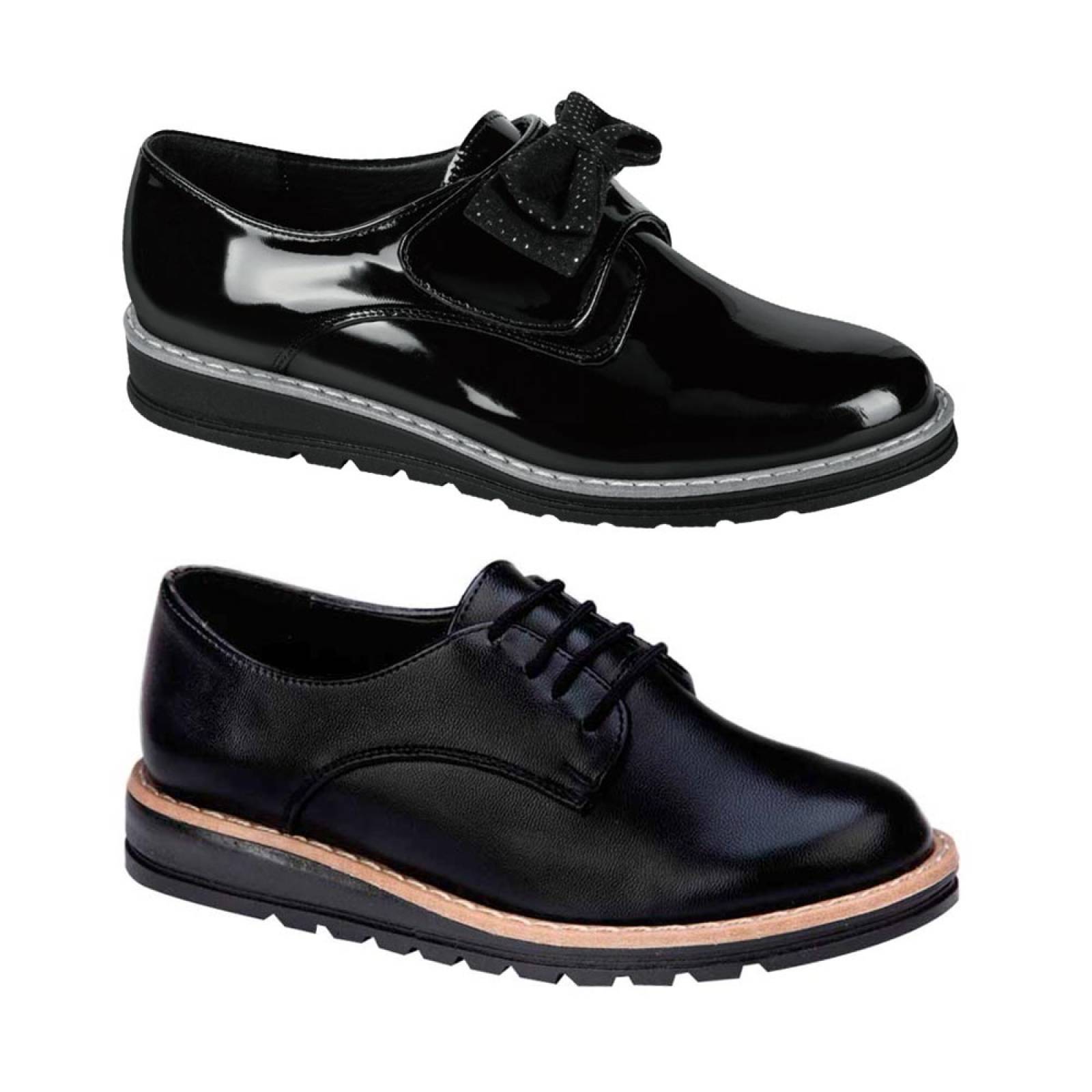 KIT 2 PARES DE ZAPATOS ESCOLAR NIÑA VI LINE 4000