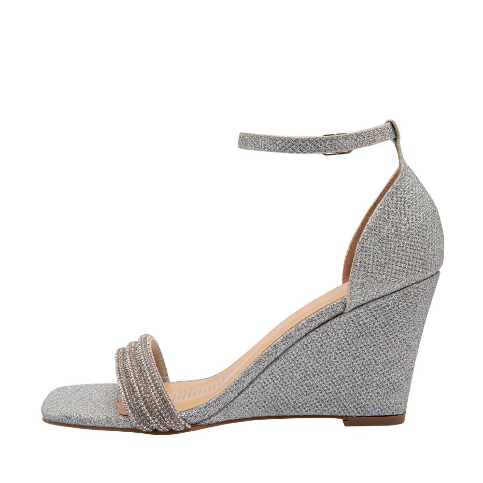 SANDALIA DAMA MOLTO BELLO CUÑA BRILLOS 8cms 1061133