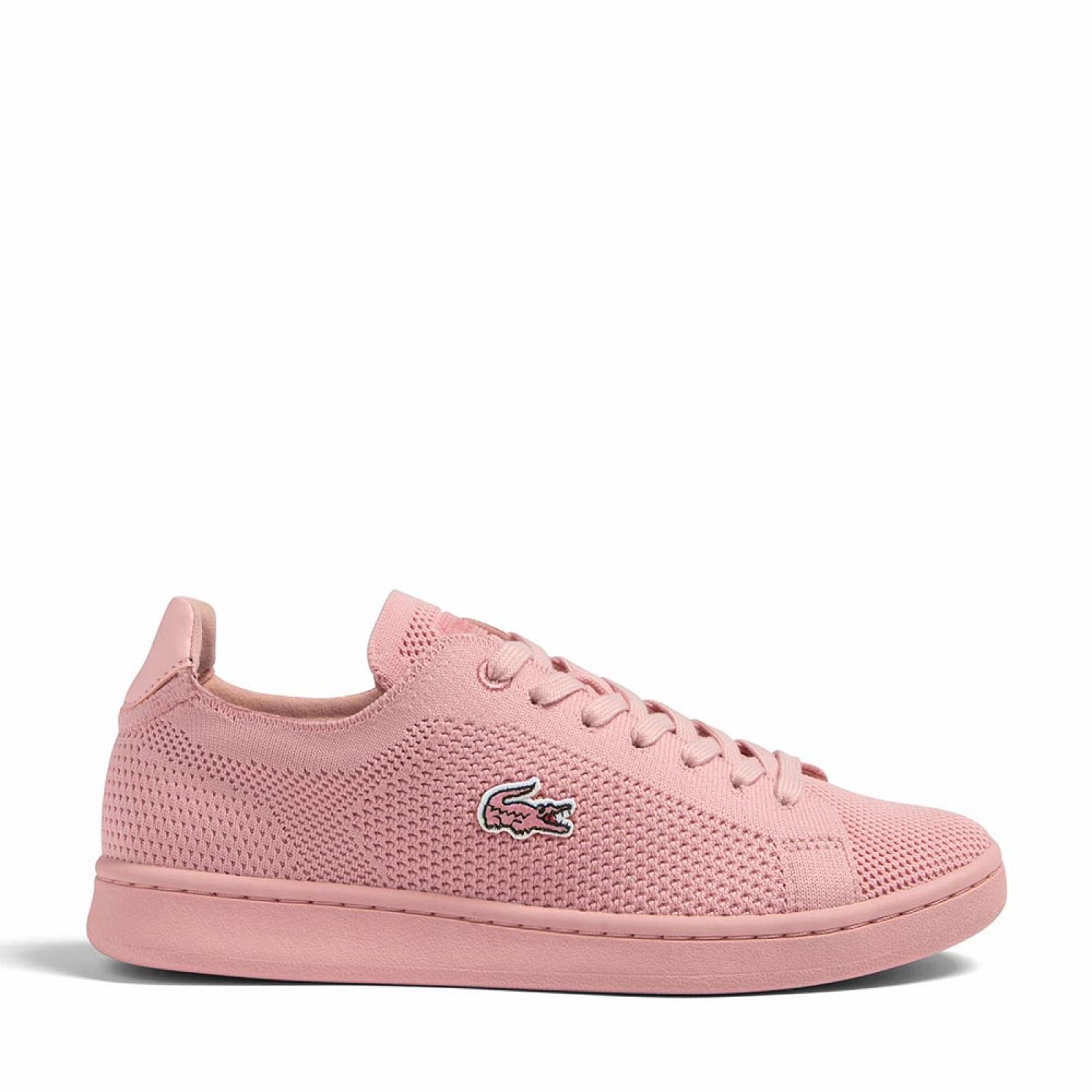 Zapatillas Lacoste L-Spin rosa marrón claro negro mujer