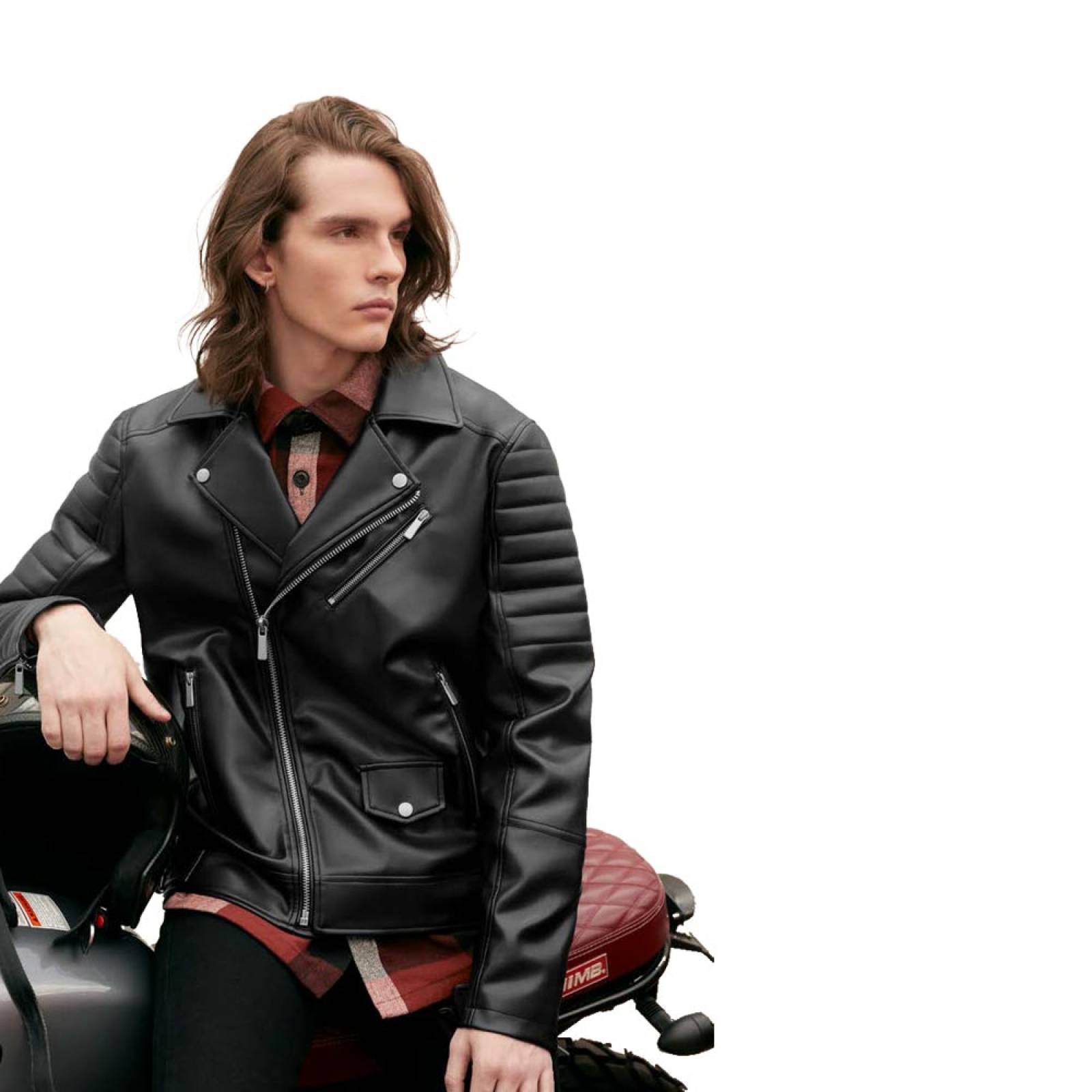 CHAMARRA HARD SODA HOMBRE TACTO PIEL 1097553