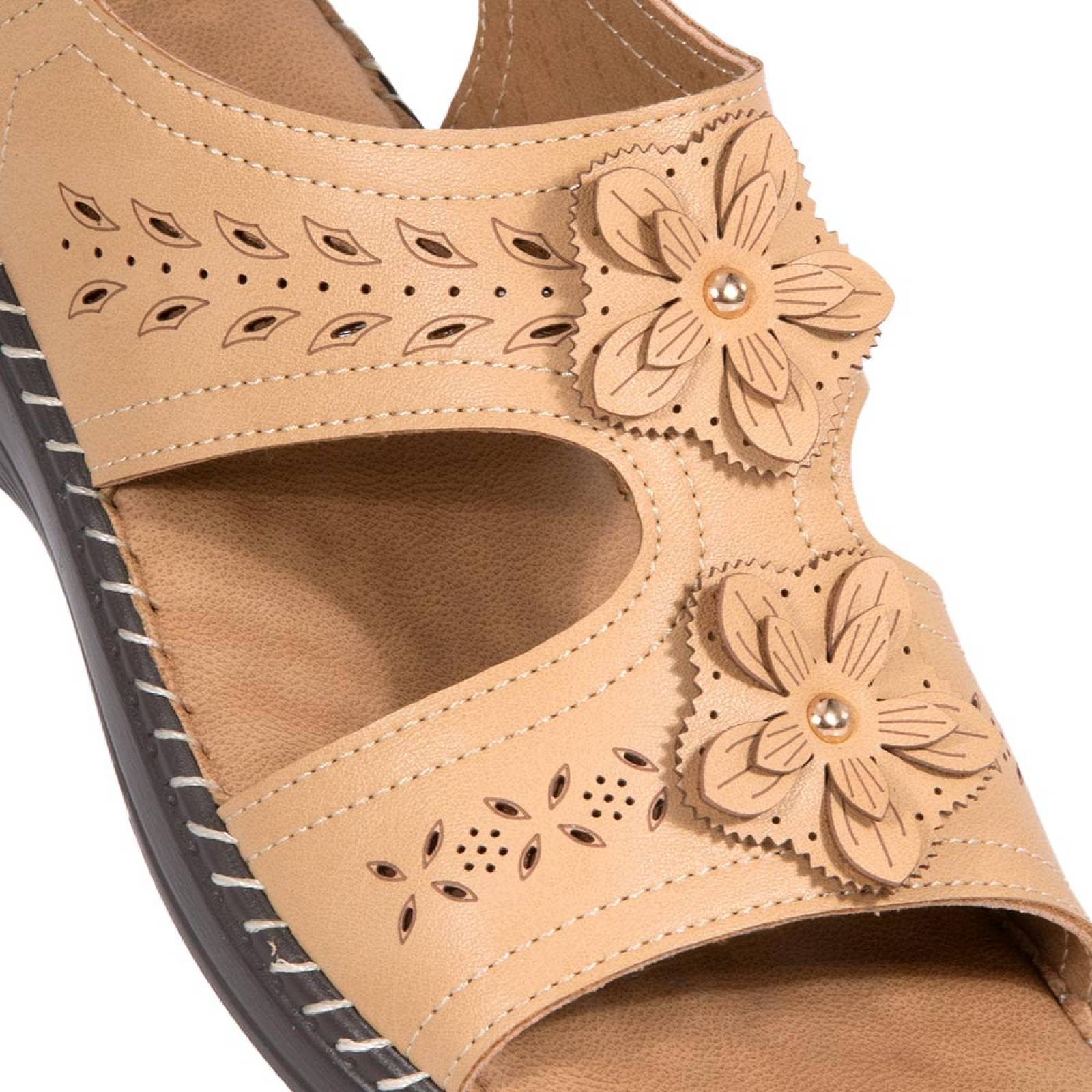 KIT 2 PARES SHOSH DAMA SANDALIA CONFORT CON FLORES 1114694