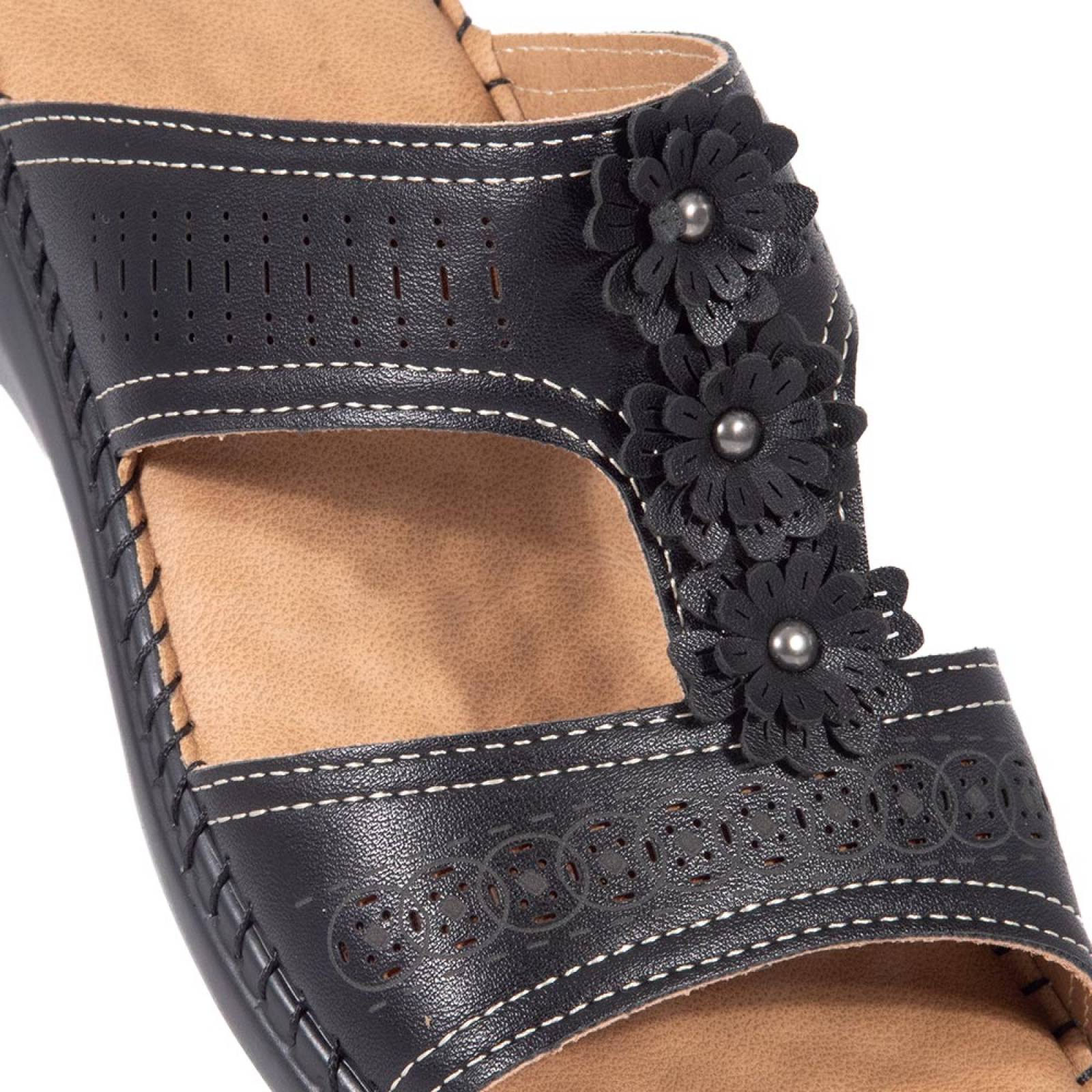 KIT 2 PARES SHOSH DAMA SANDALIA CONFORT CON FLORES 1114694