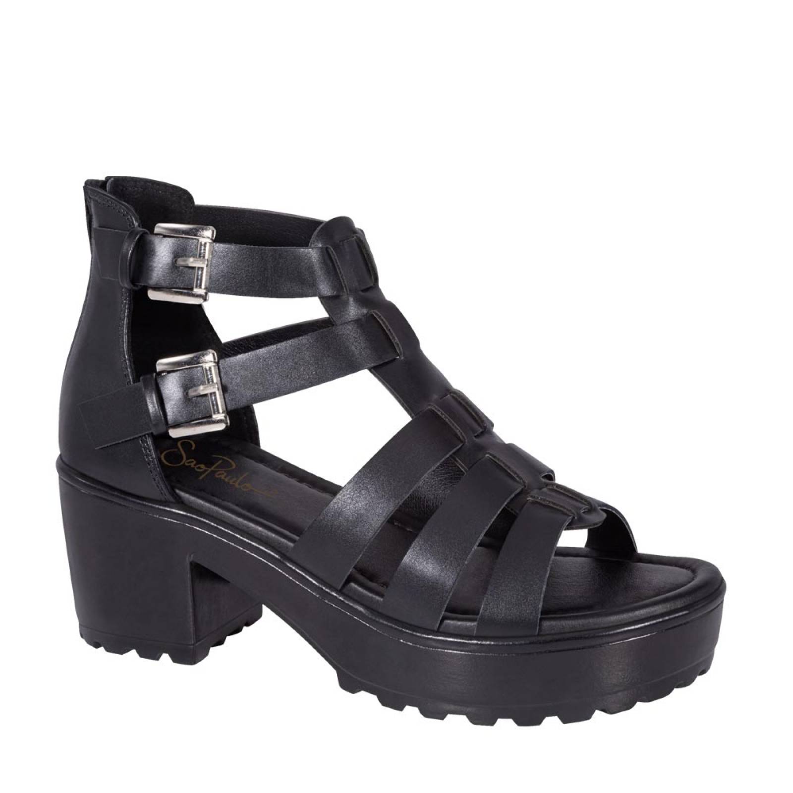 SANDALIA SAO PAULO DAMA TACON TRACK MONOCOLOR 1115489