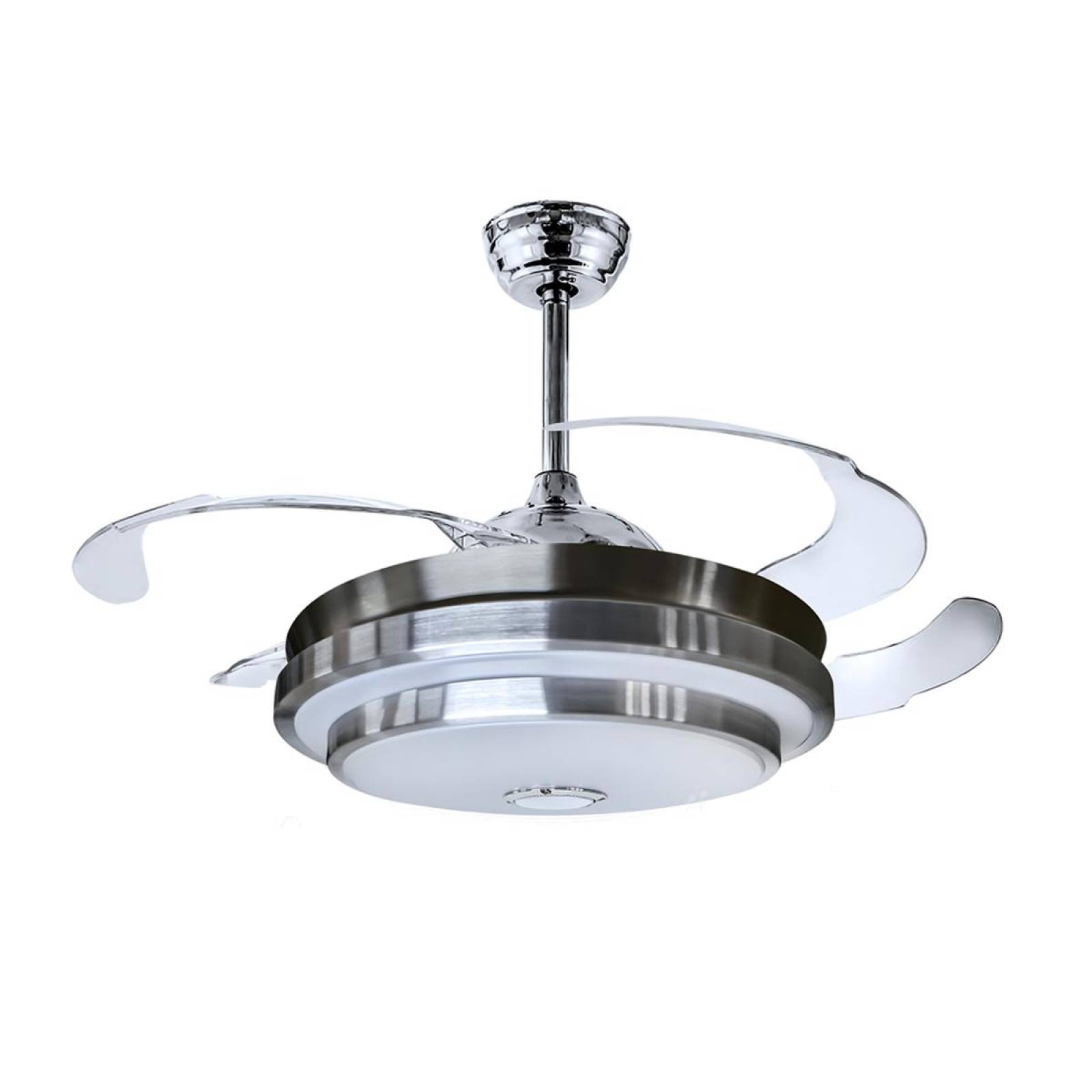 Ventilador De Techo Retráctil 42" Tipo Lampara Con Luz Led y Bocina Bluetooth (F500VL02A)