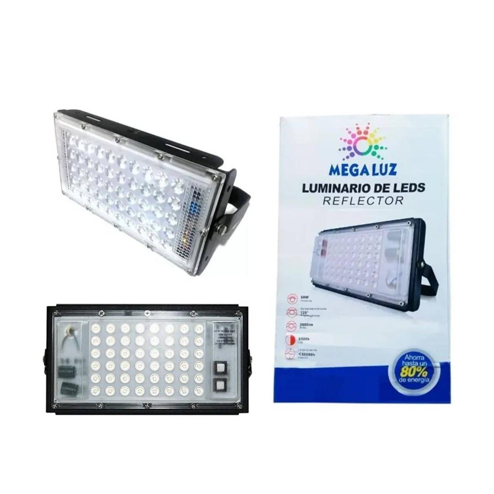 Reflector Rectangular Luminario Led Montable 50W 3600lm (LLR-003) 